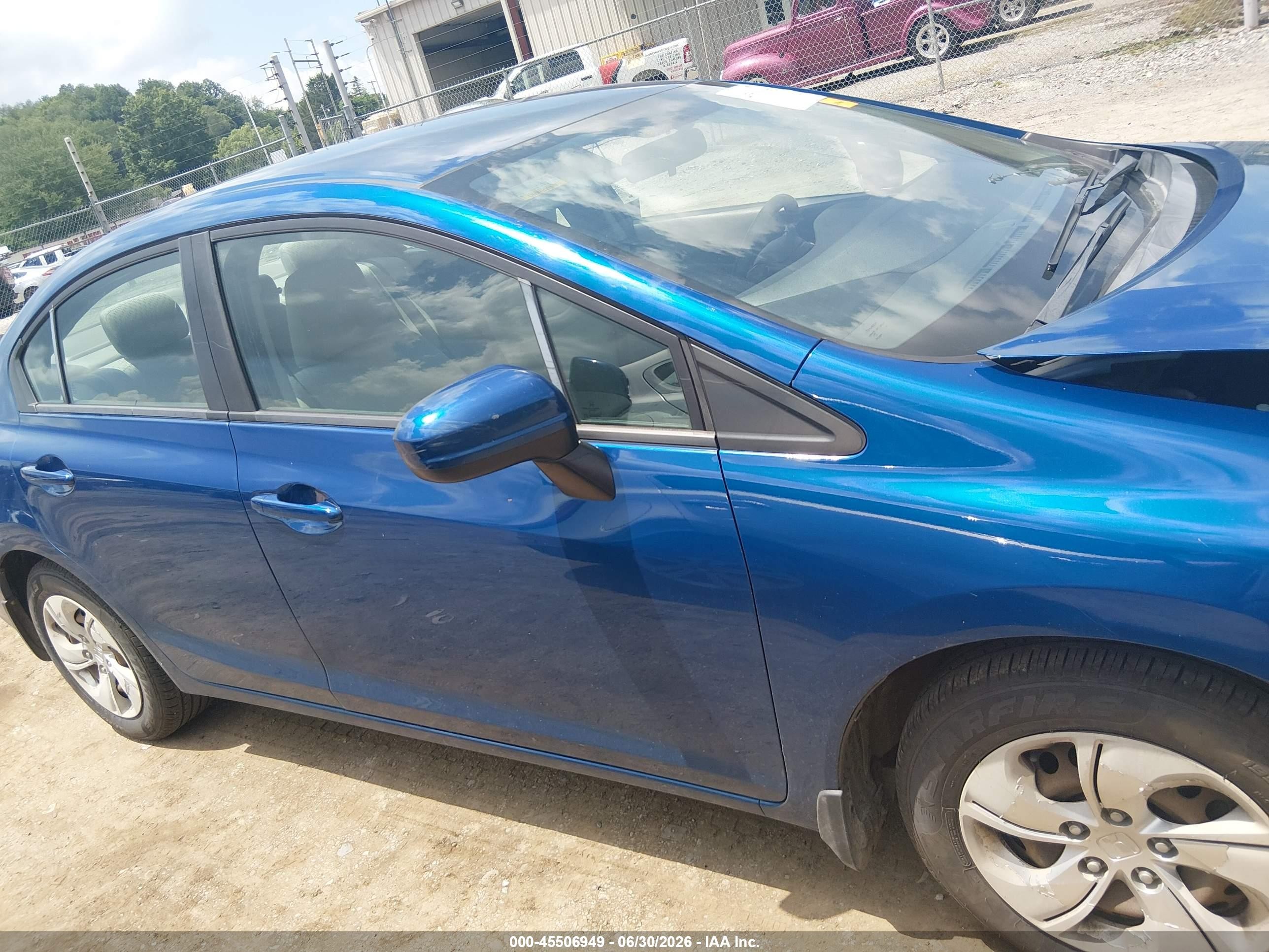 2015 Honda Civic Lx Blue vin: 2HGFB2F51FH553300
