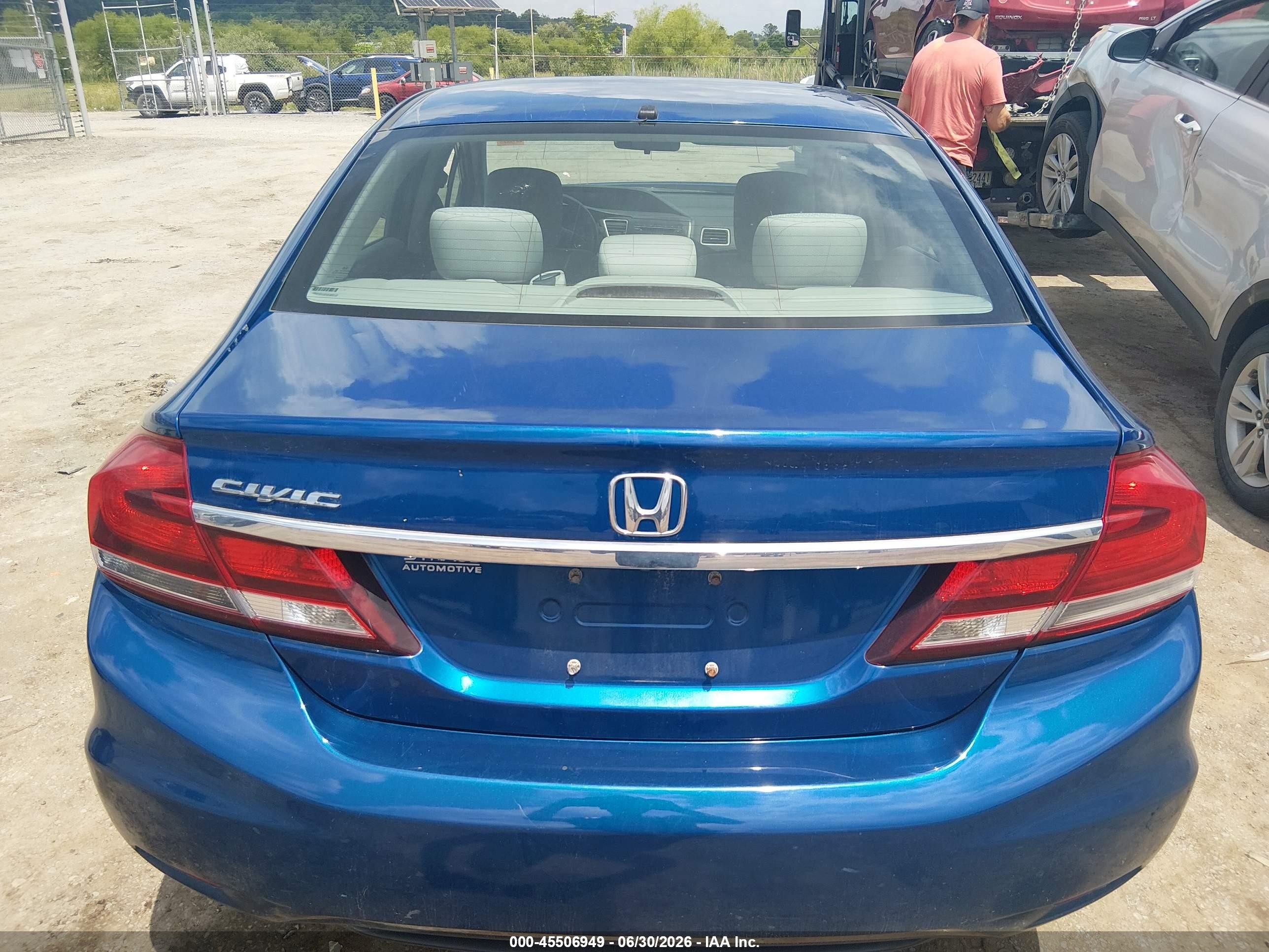 2015 Honda Civic Lx Blue vin: 2HGFB2F51FH553300