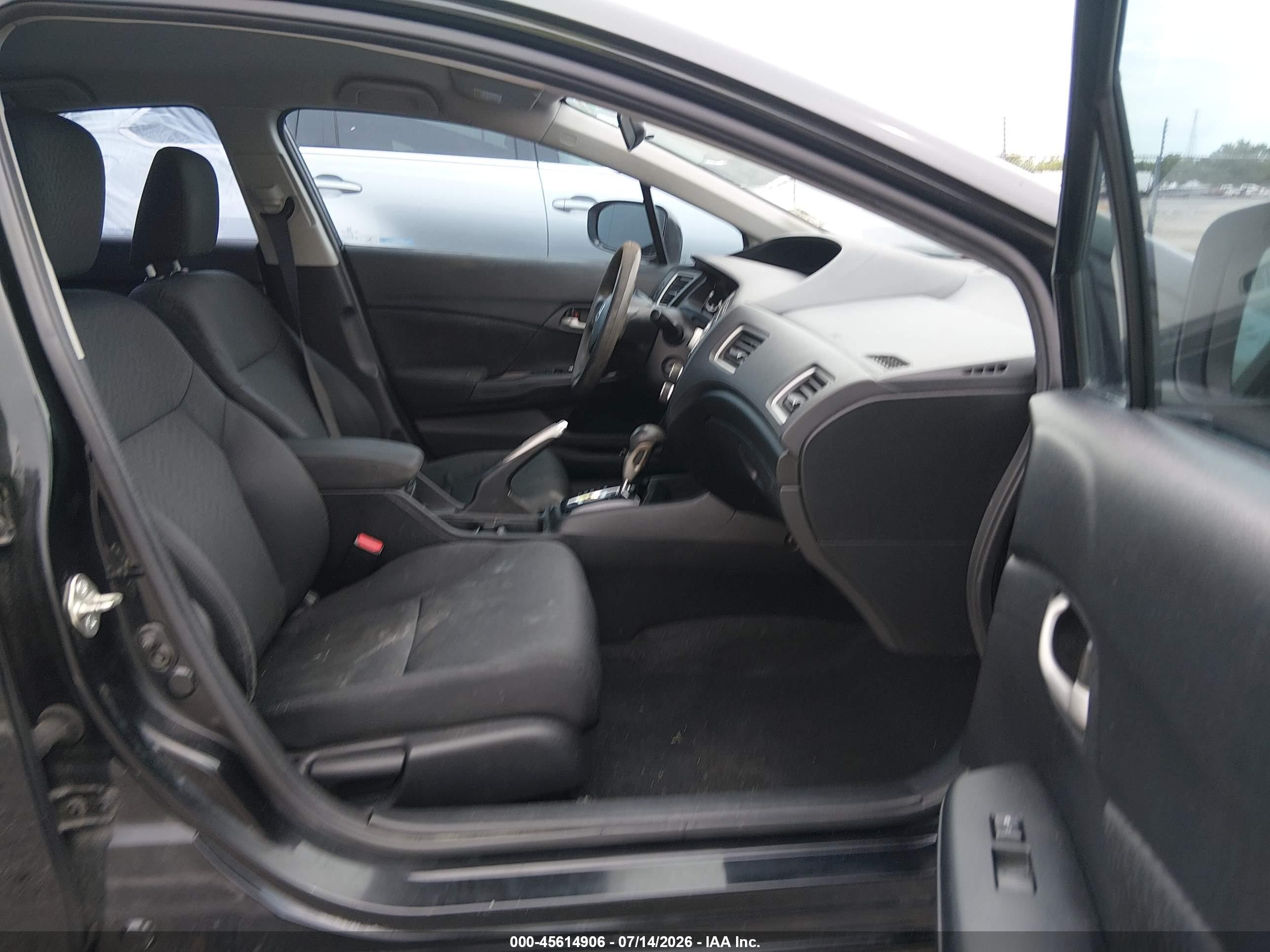 2015 Honda Civic Lx Black vin: 2HGFB2F51FH554348