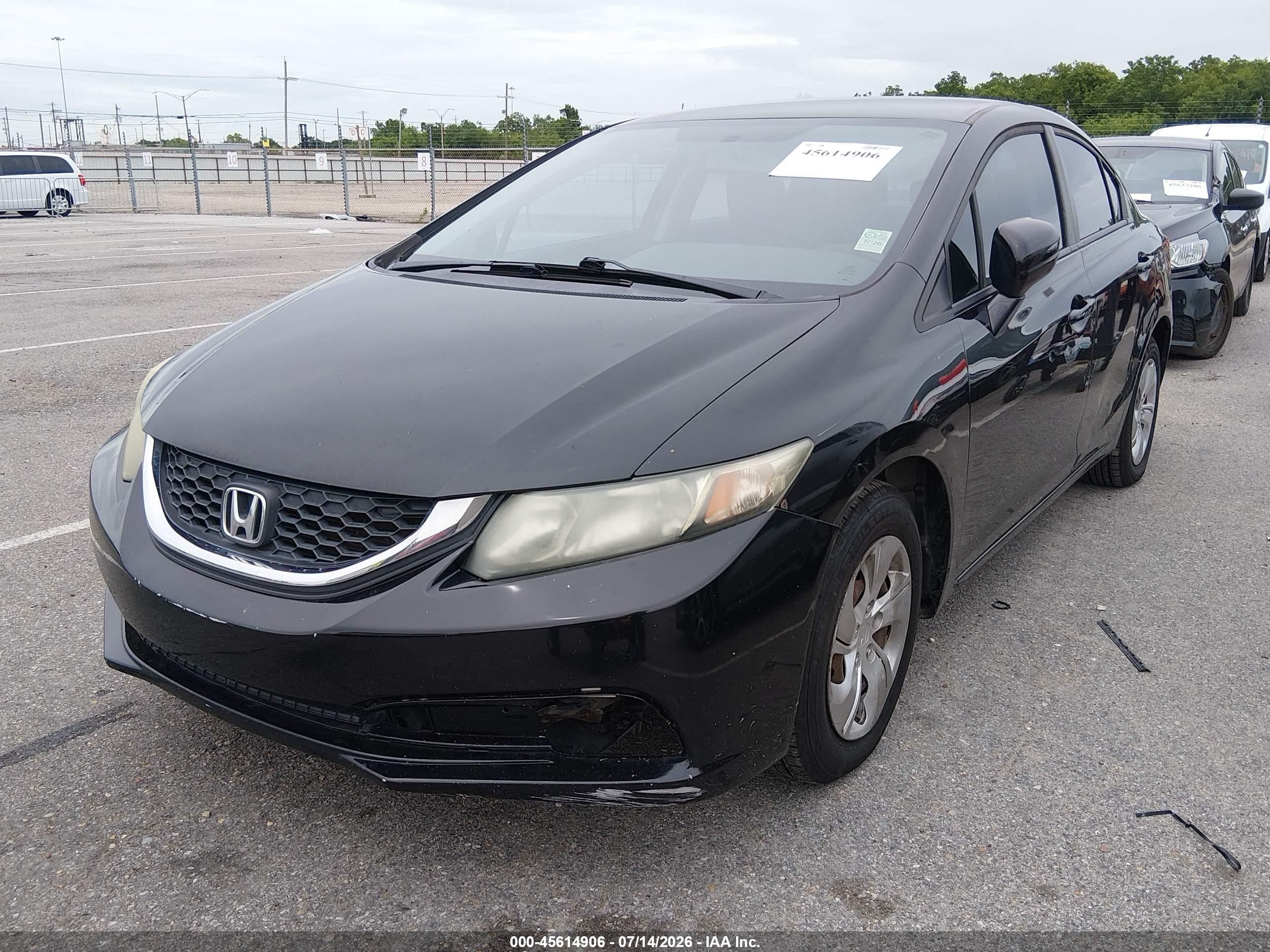 2015 Honda Civic Lx Black vin: 2HGFB2F51FH554348