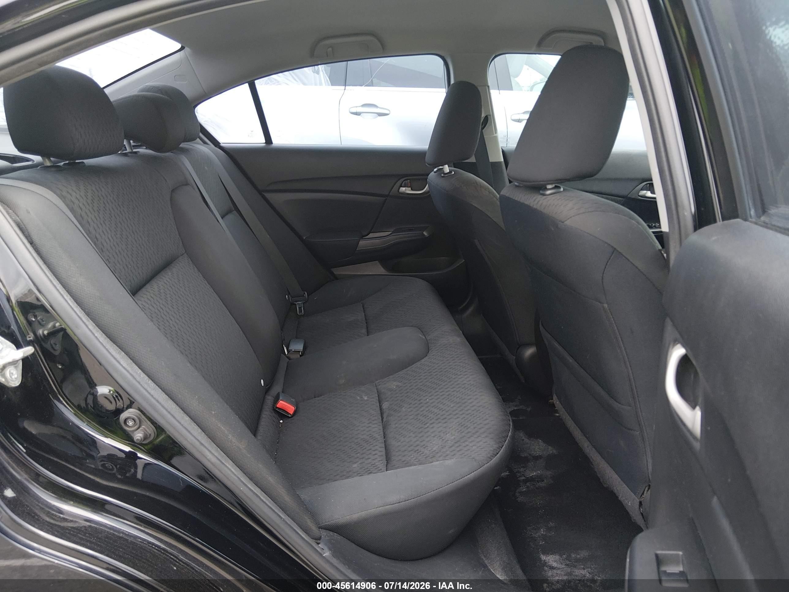 2015 Honda Civic Lx Black vin: 2HGFB2F51FH554348