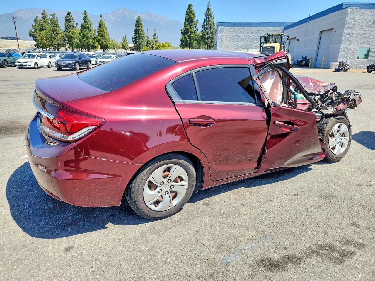 2015 Honda Civic Lx Burgundy vin: 2HGFB2F51FH567164