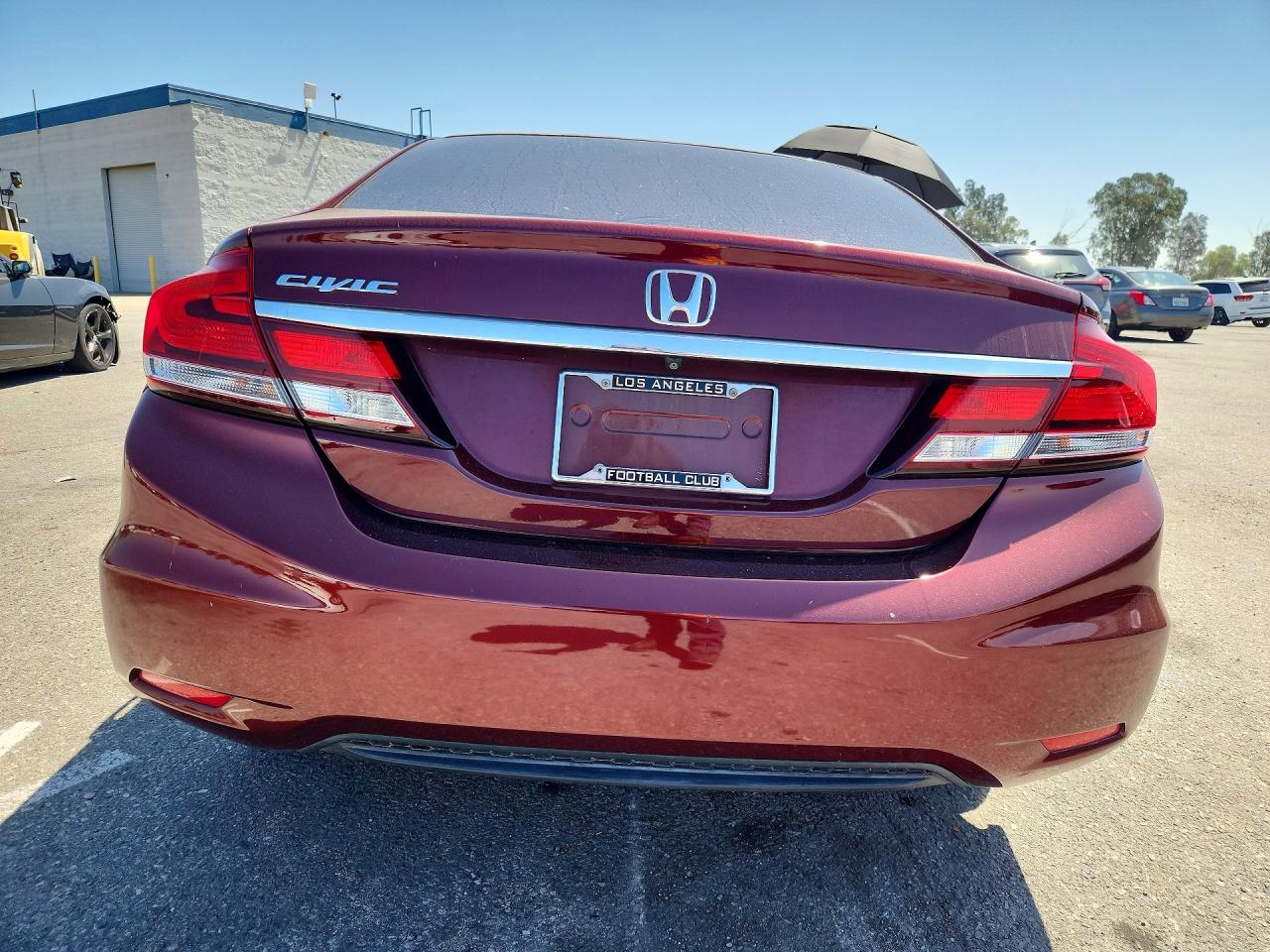 2015 Honda Civic Lx Burgundy vin: 2HGFB2F51FH567164