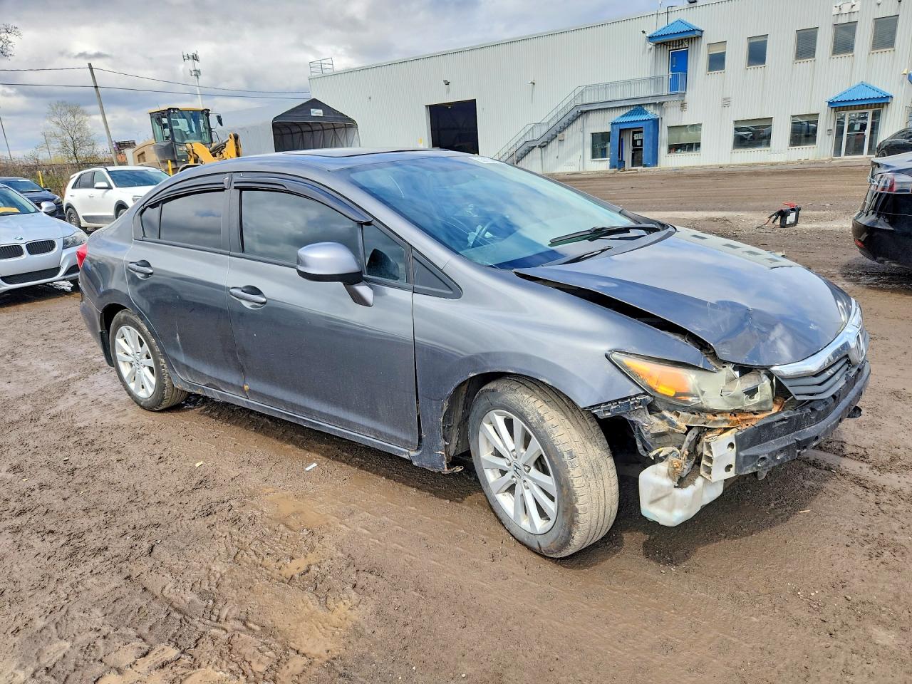 2012 Honda Civic Lx Gray vin: 2HGFB2F52CH009660