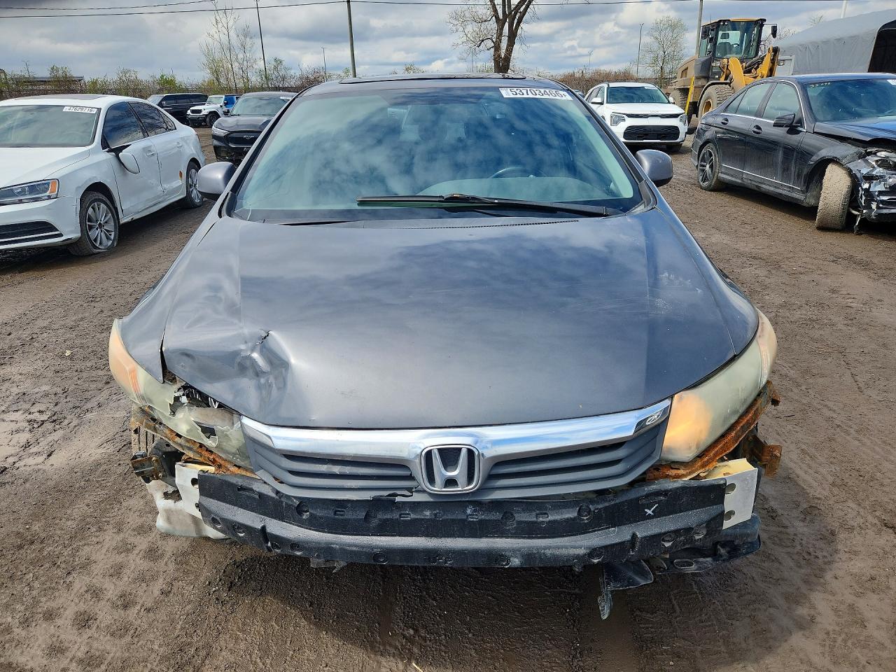 2012 Honda Civic Lx Gray vin: 2HGFB2F52CH009660