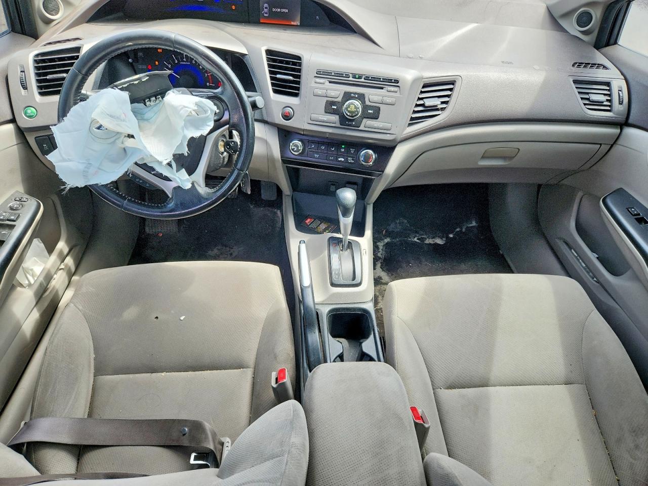 2012 Honda Civic Lx Gray vin: 2HGFB2F52CH009660