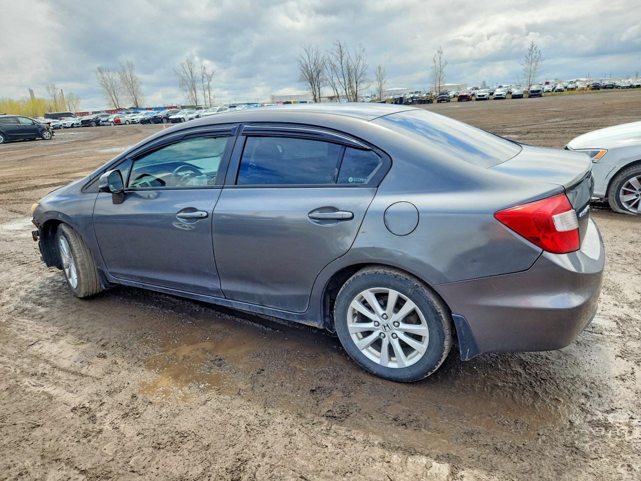 2012 Honda Civic Lx Gray vin: 2HGFB2F52CH009660
