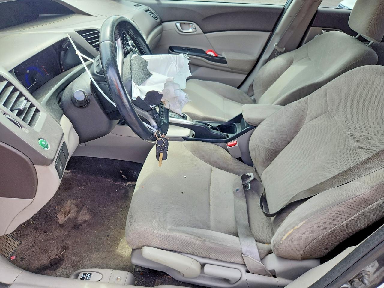 2012 Honda Civic Lx Gray vin: 2HGFB2F52CH009660