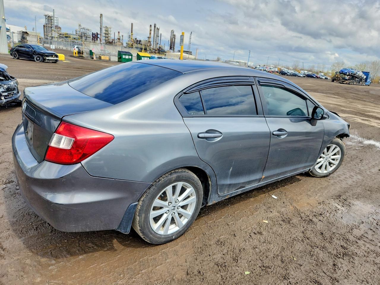 2012 Honda Civic Lx Gray vin: 2HGFB2F52CH009660