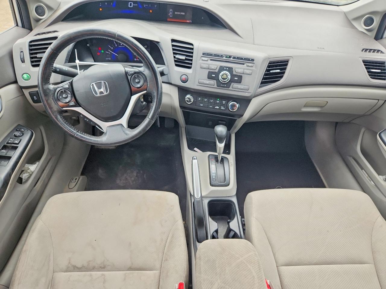 2012 Honda Civic Lx White vin: 2HGFB2F52CH108138