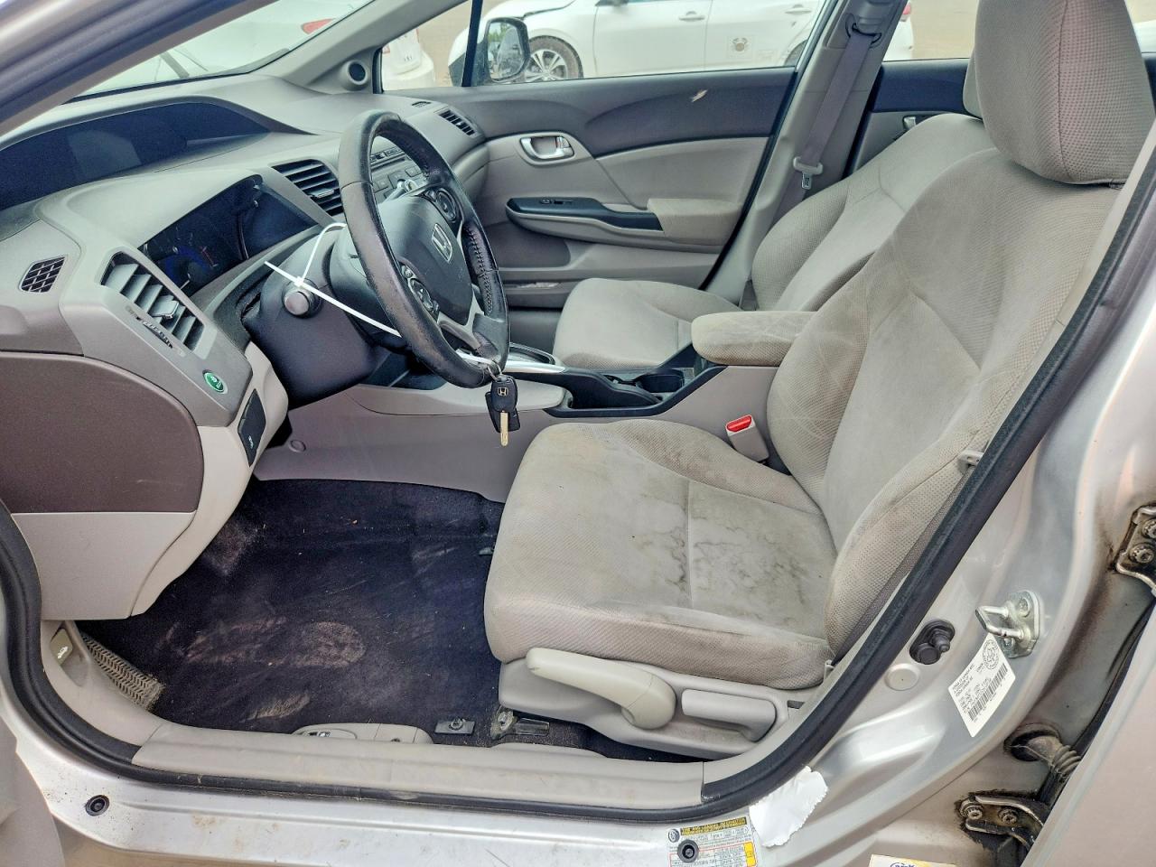2012 Honda Civic Lx White vin: 2HGFB2F52CH108138
