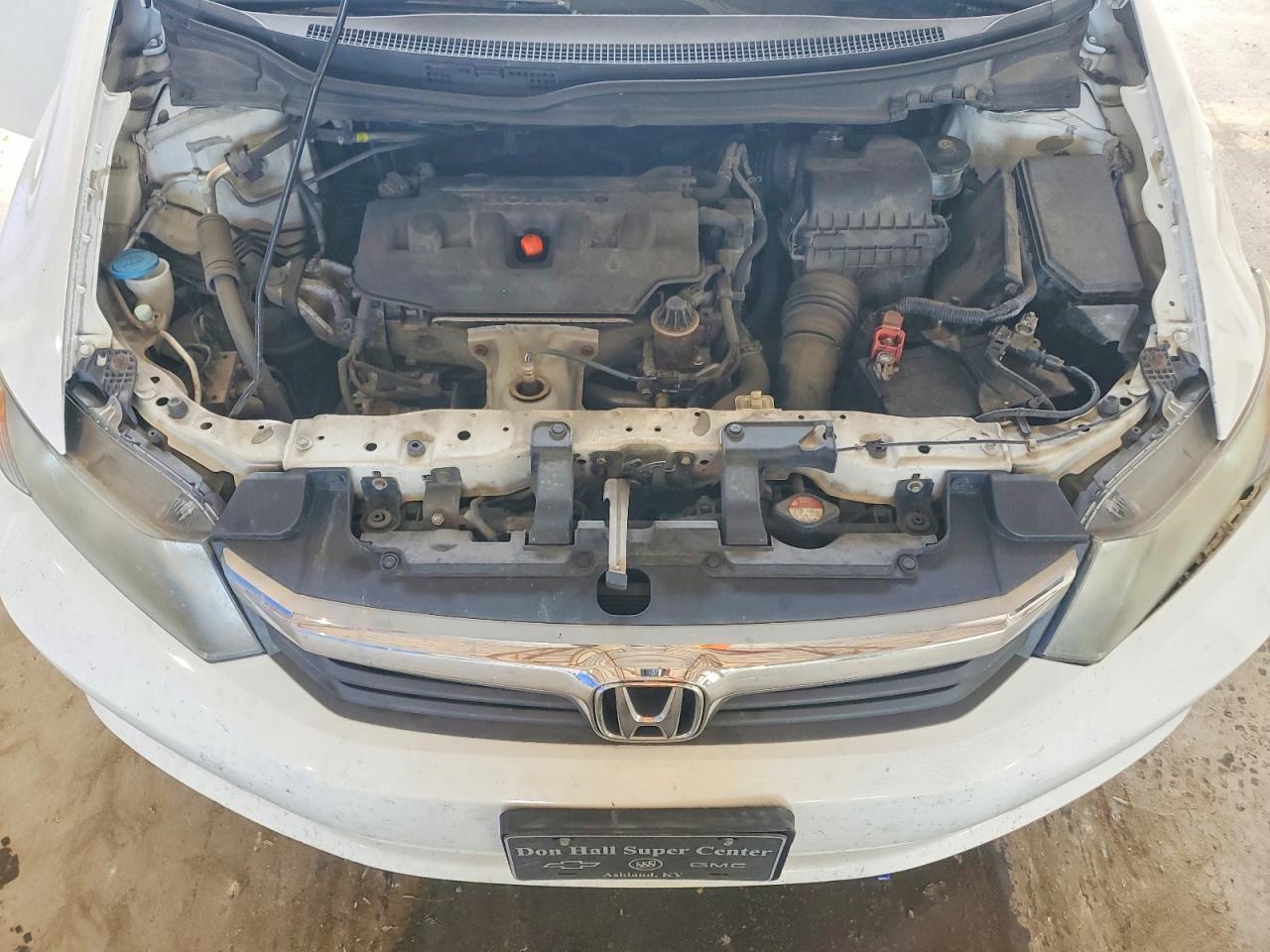 2012 Honda Civic Lx White vin: 2HGFB2F52CH326421