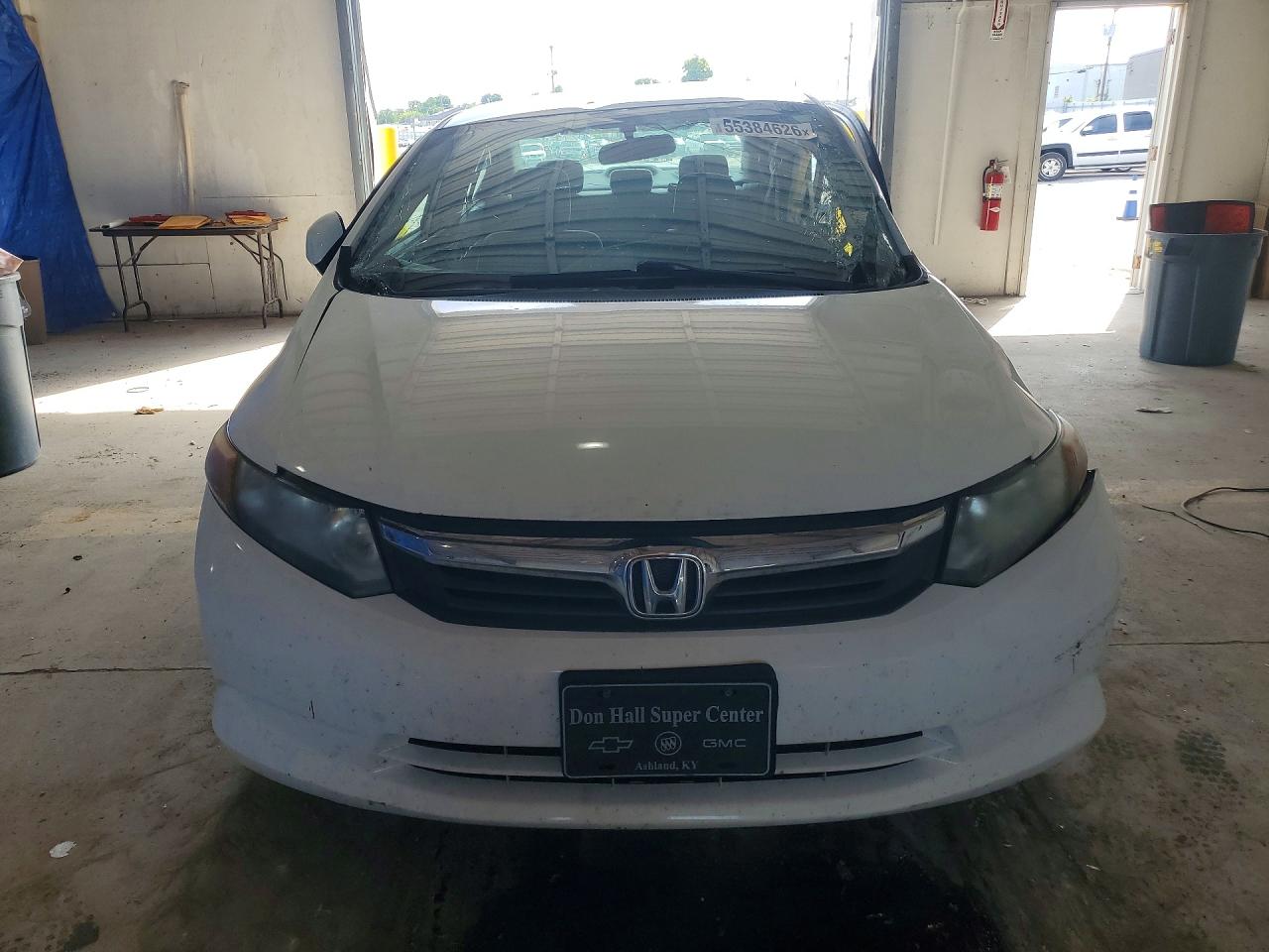 2012 Honda Civic Lx White vin: 2HGFB2F52CH326421