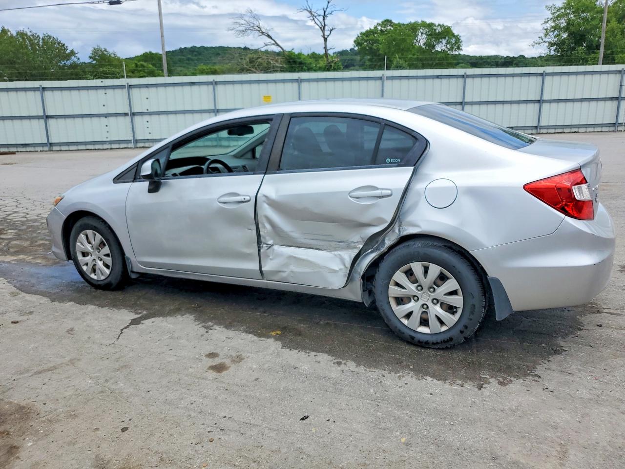 2012 Honda Civic Lx Silver vin: 2HGFB2F52CH328525