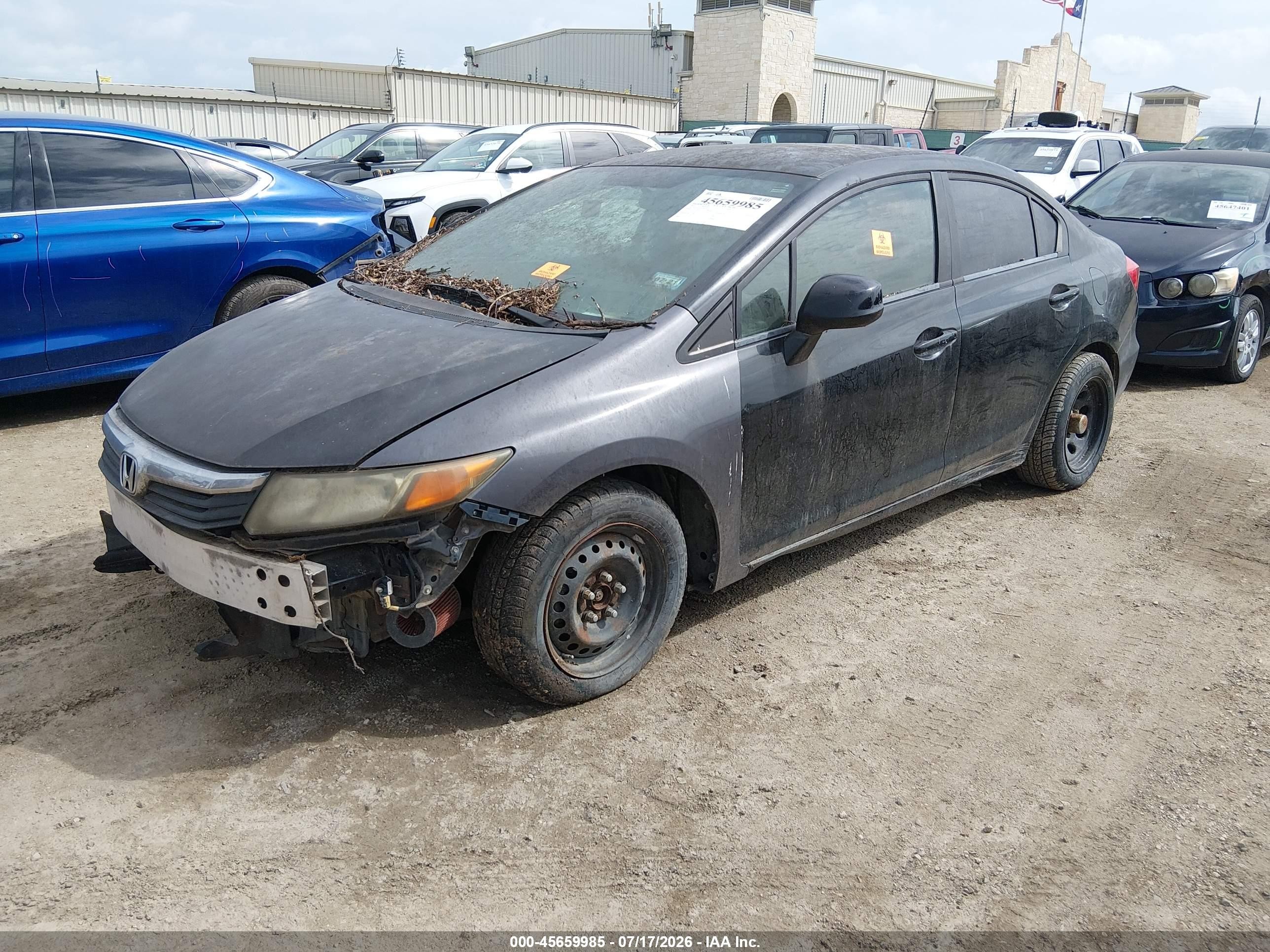 2012 Honda Civic Lx Черный vin: 2HGFB2F52CH333076