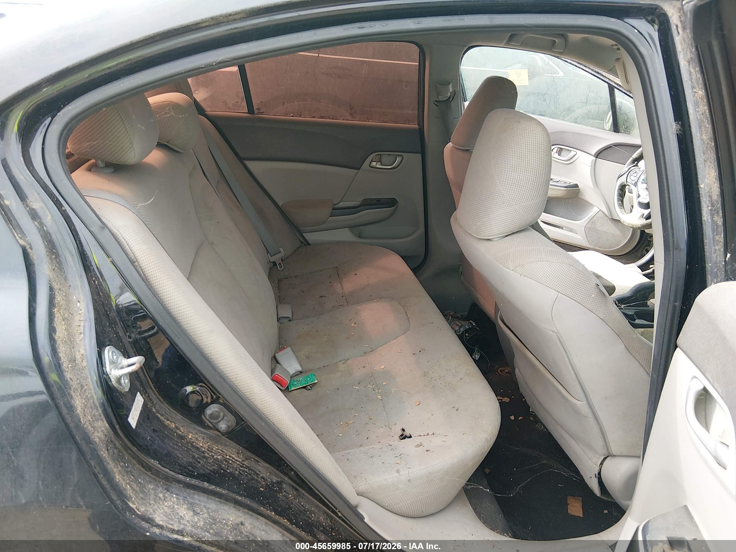 2012 Honda Civic Lx Черный vin: 2HGFB2F52CH333076