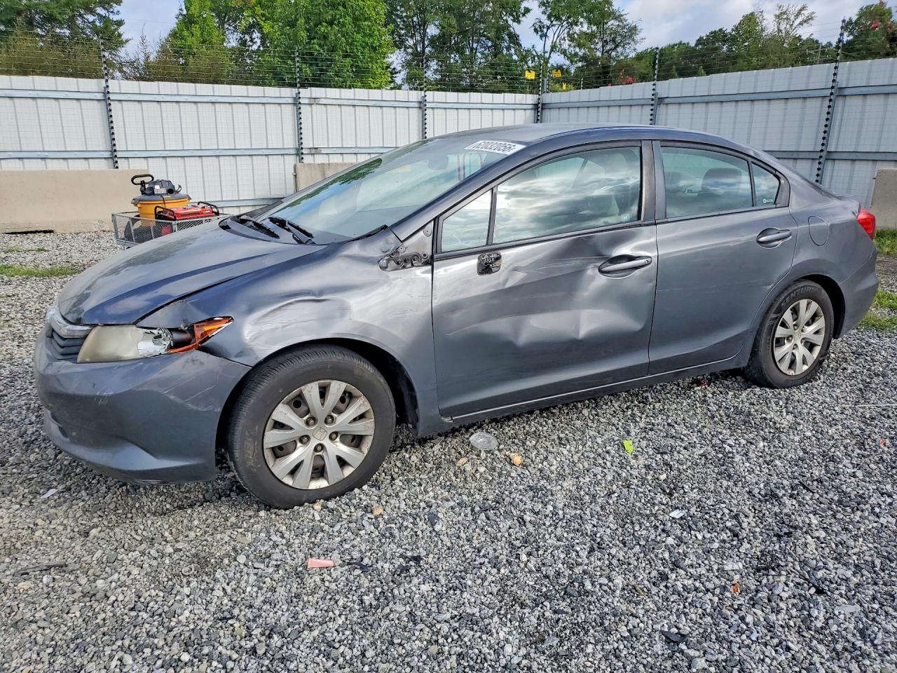 2012 Honda Civic Lx Gray vin: 2HGFB2F52CH525906