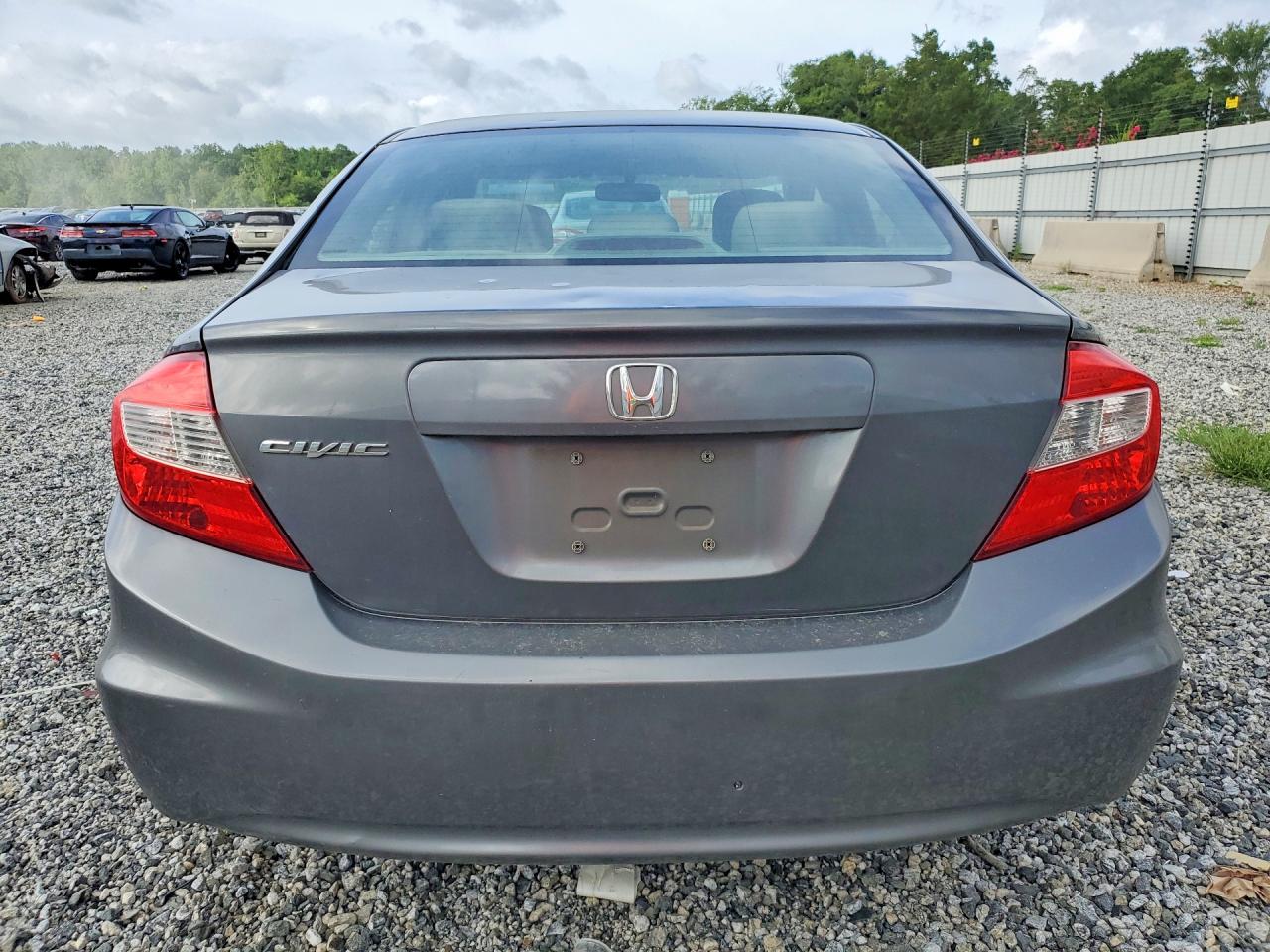 2012 Honda Civic Lx Gray vin: 2HGFB2F52CH525906