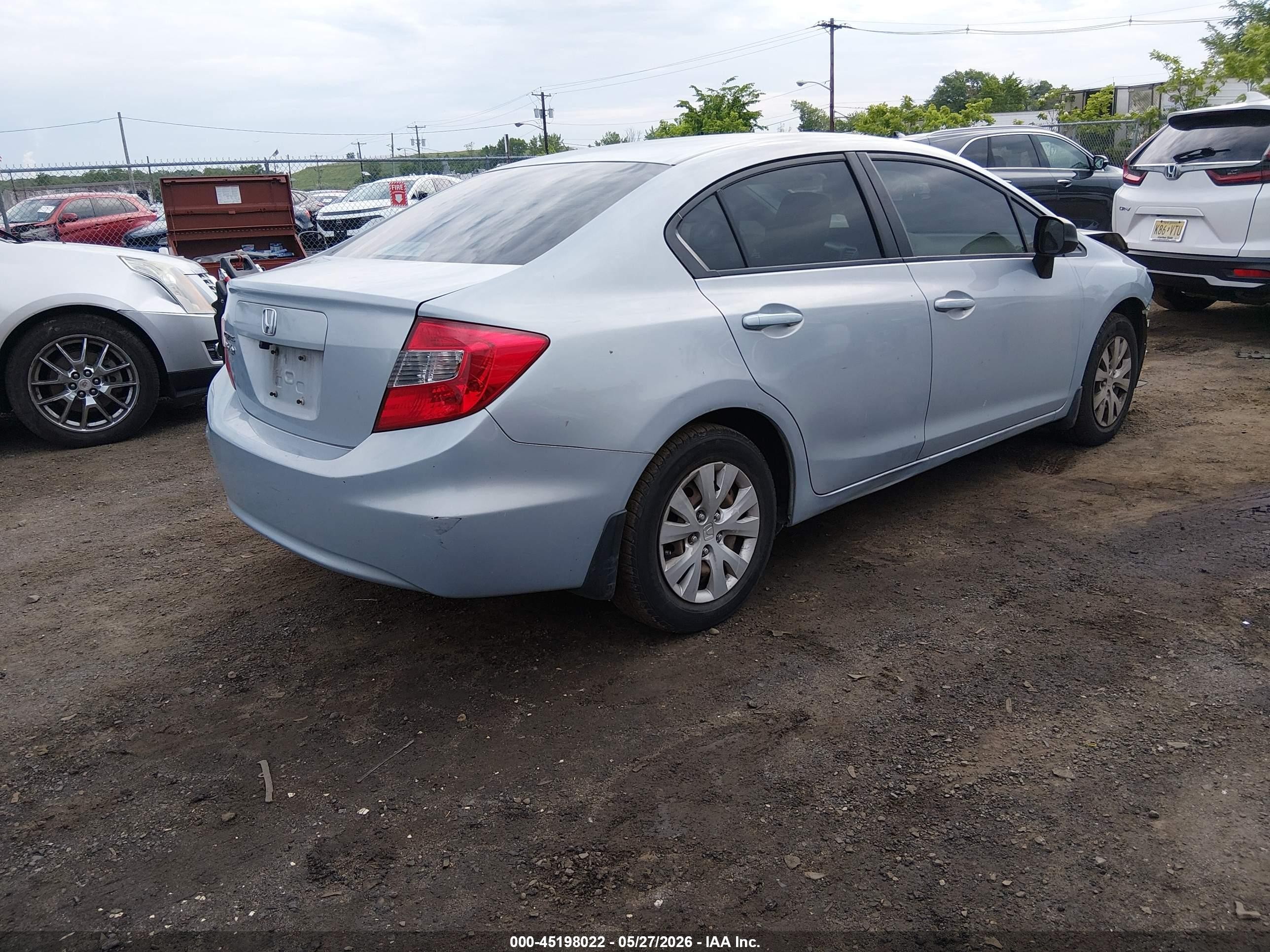 2012 Honda Civic Lx Navy vin: 2HGFB2F52CH528630
