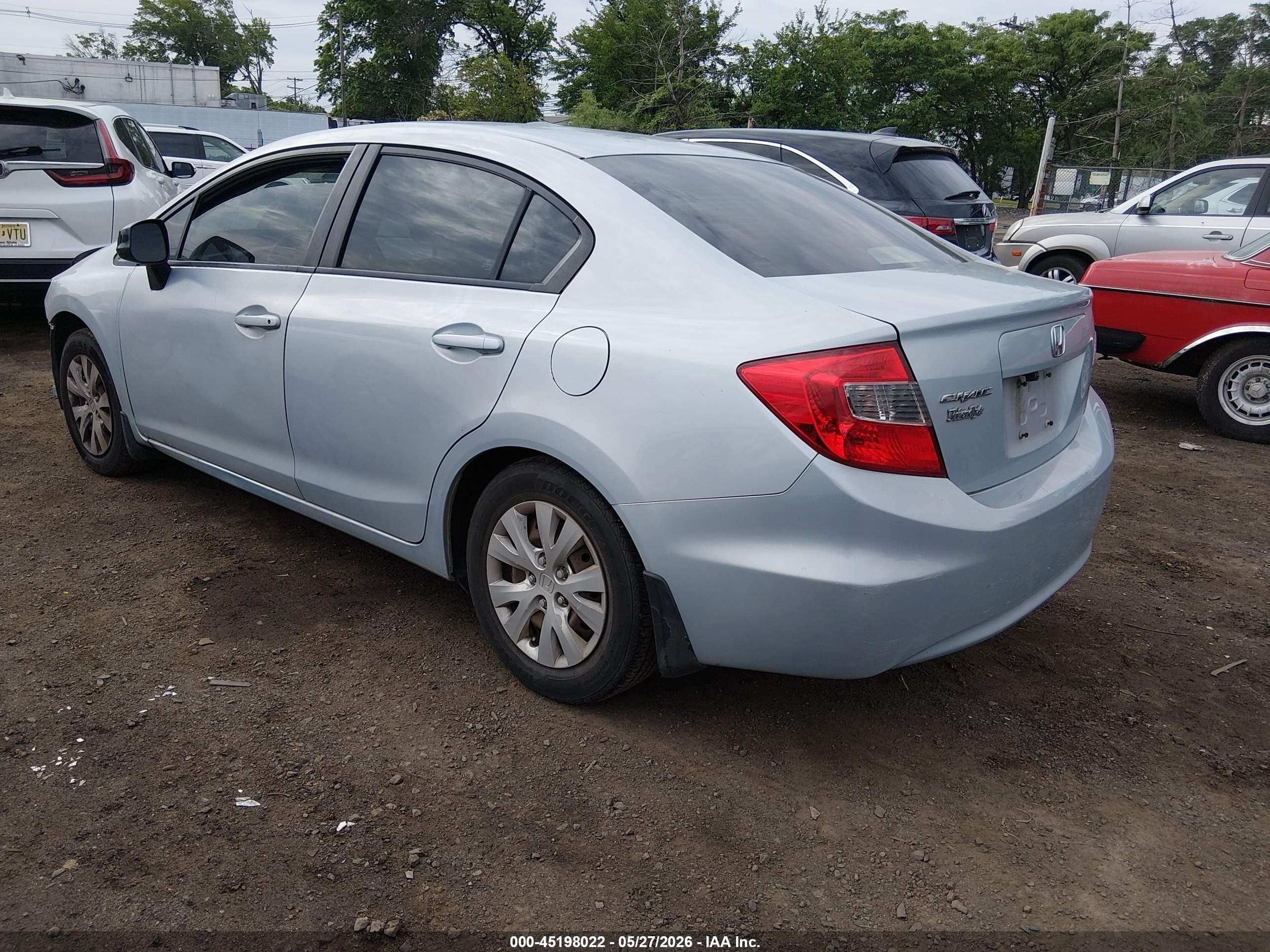 2012 Honda Civic Lx Navy vin: 2HGFB2F52CH528630