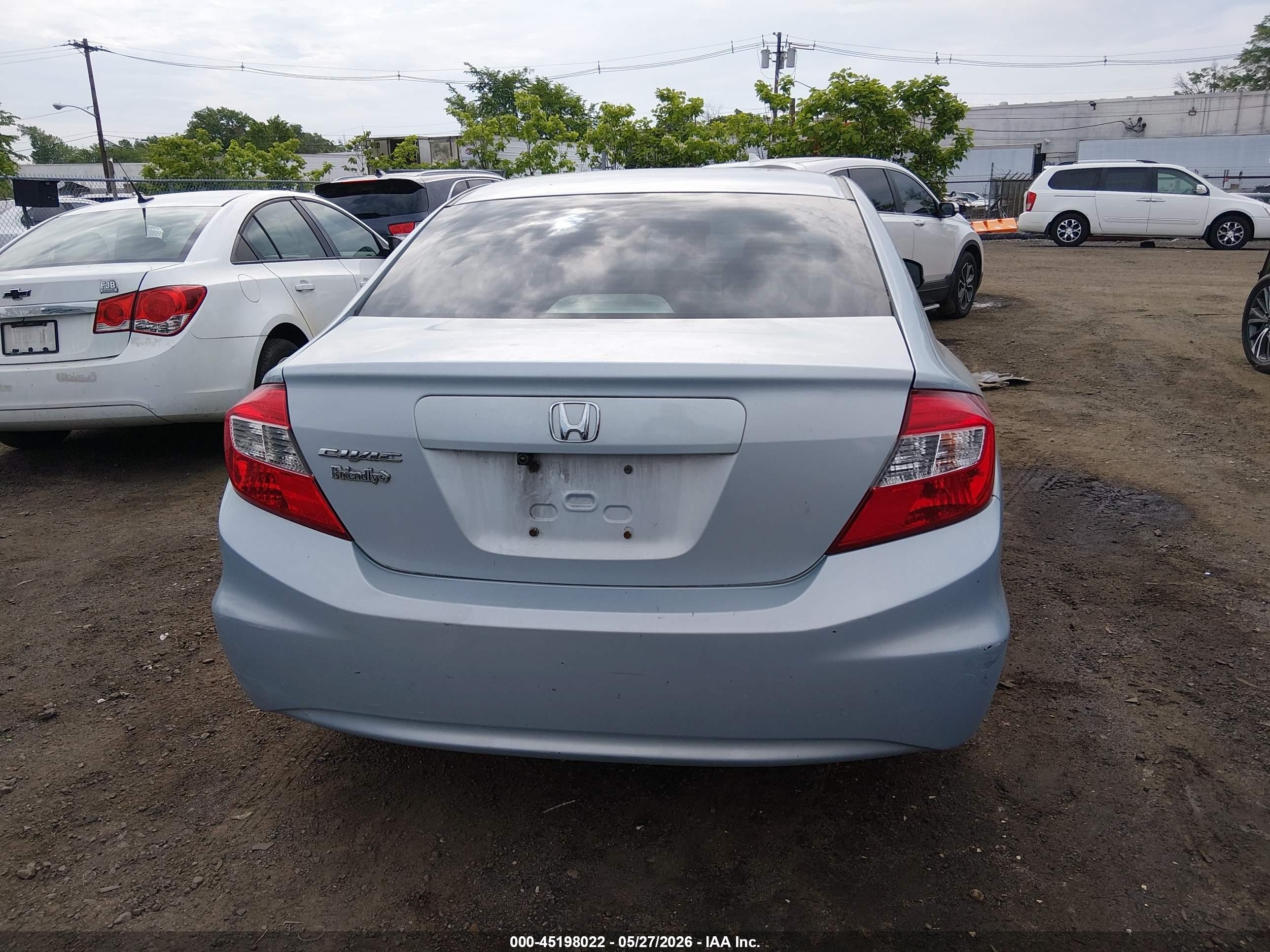 2012 Honda Civic Lx Navy vin: 2HGFB2F52CH528630