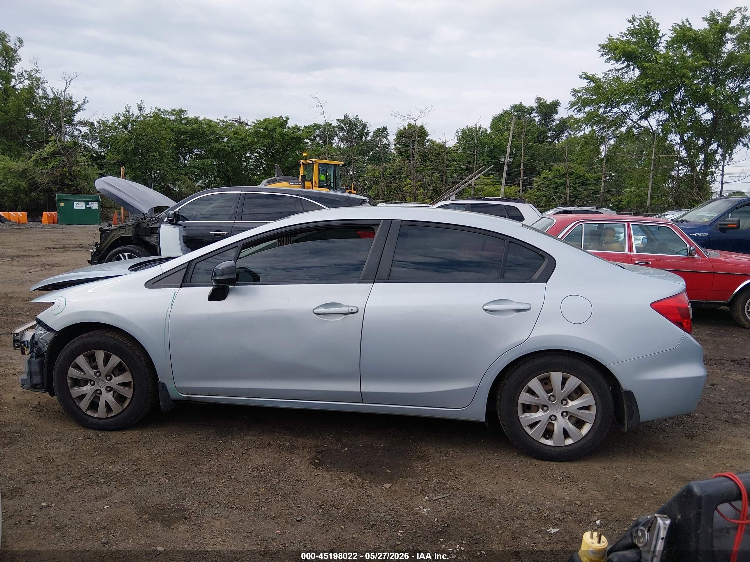2012 Honda Civic Lx Navy vin: 2HGFB2F52CH528630