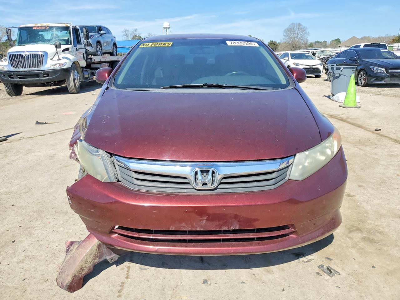 2012 Honda Civic Lx Burgundy vin: 2HGFB2F52CH539076