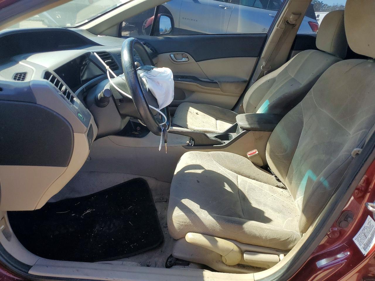 2012 Honda Civic Lx Burgundy vin: 2HGFB2F52CH539076
