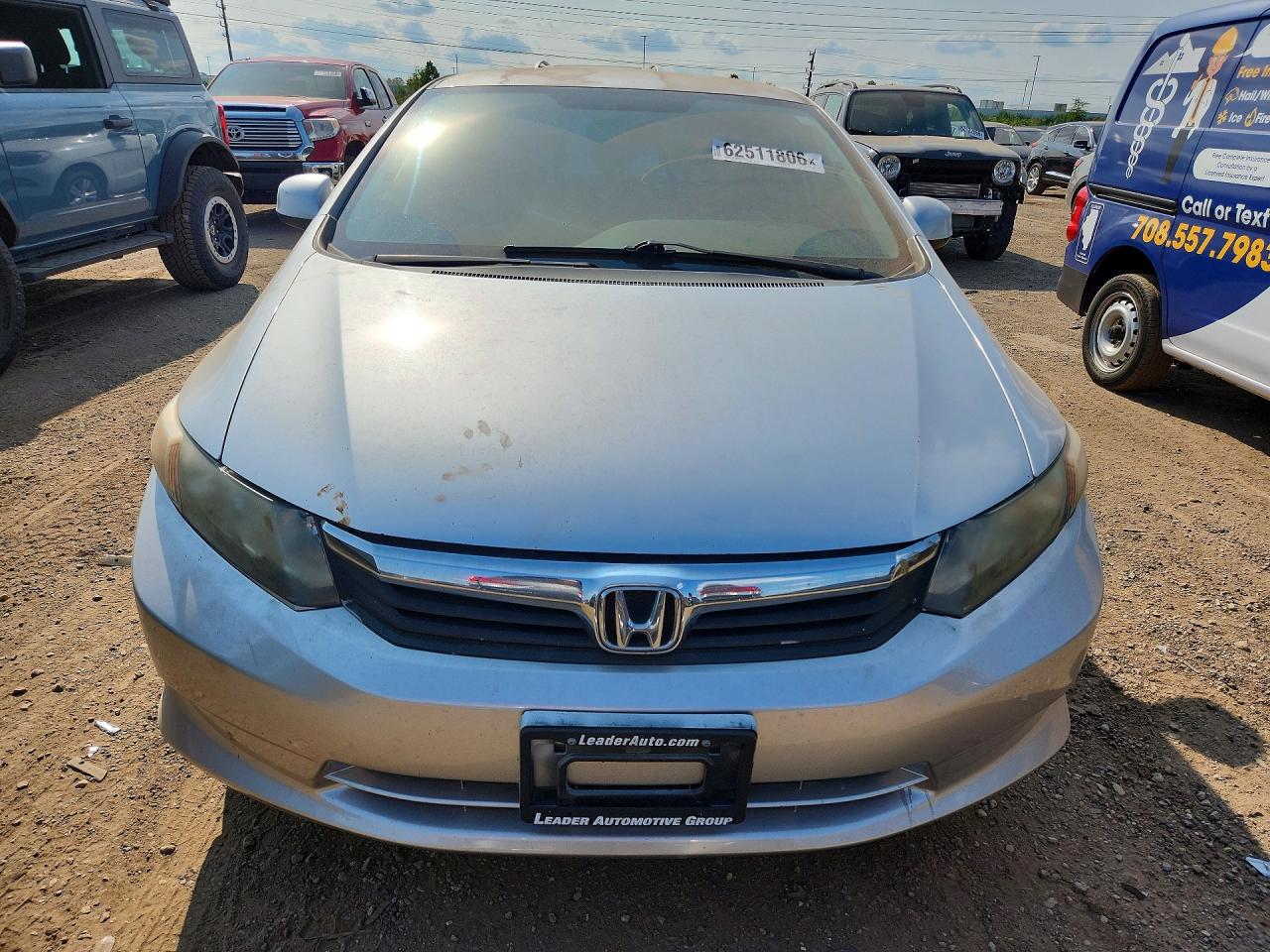 2012 Honda Civic Lx Silver vin: 2HGFB2F52CH557786