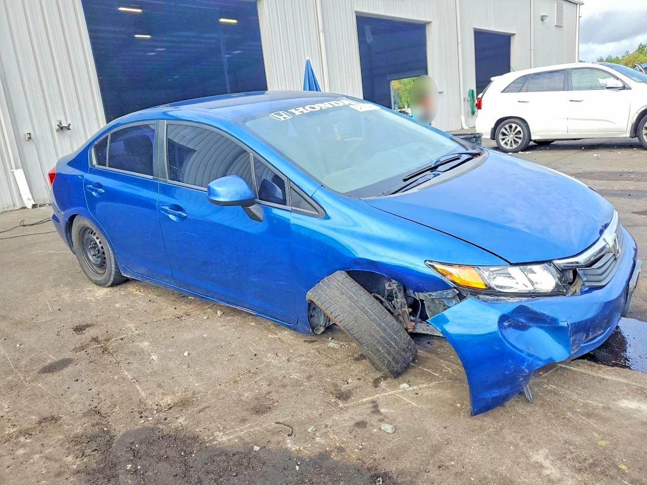 2012 Honda Civic Lx Blue vin: 2HGFB2F52CH558680
