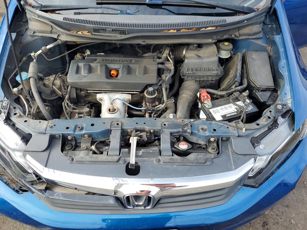 2012 Honda Civic Lx Blue vin: 2HGFB2F52CH558680