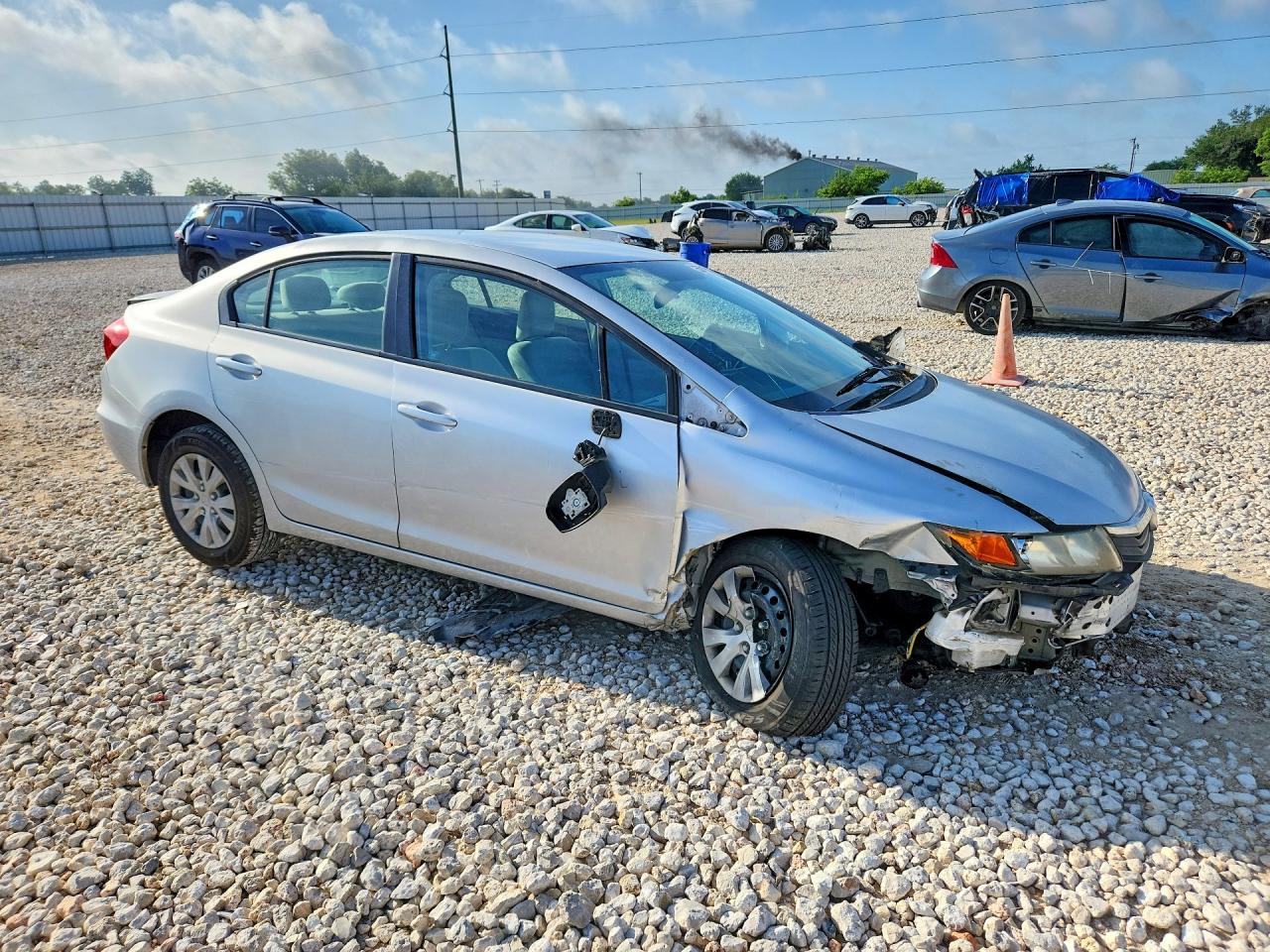 2012 Honda Civic Lx Silver vin: 2HGFB2F52CH560526