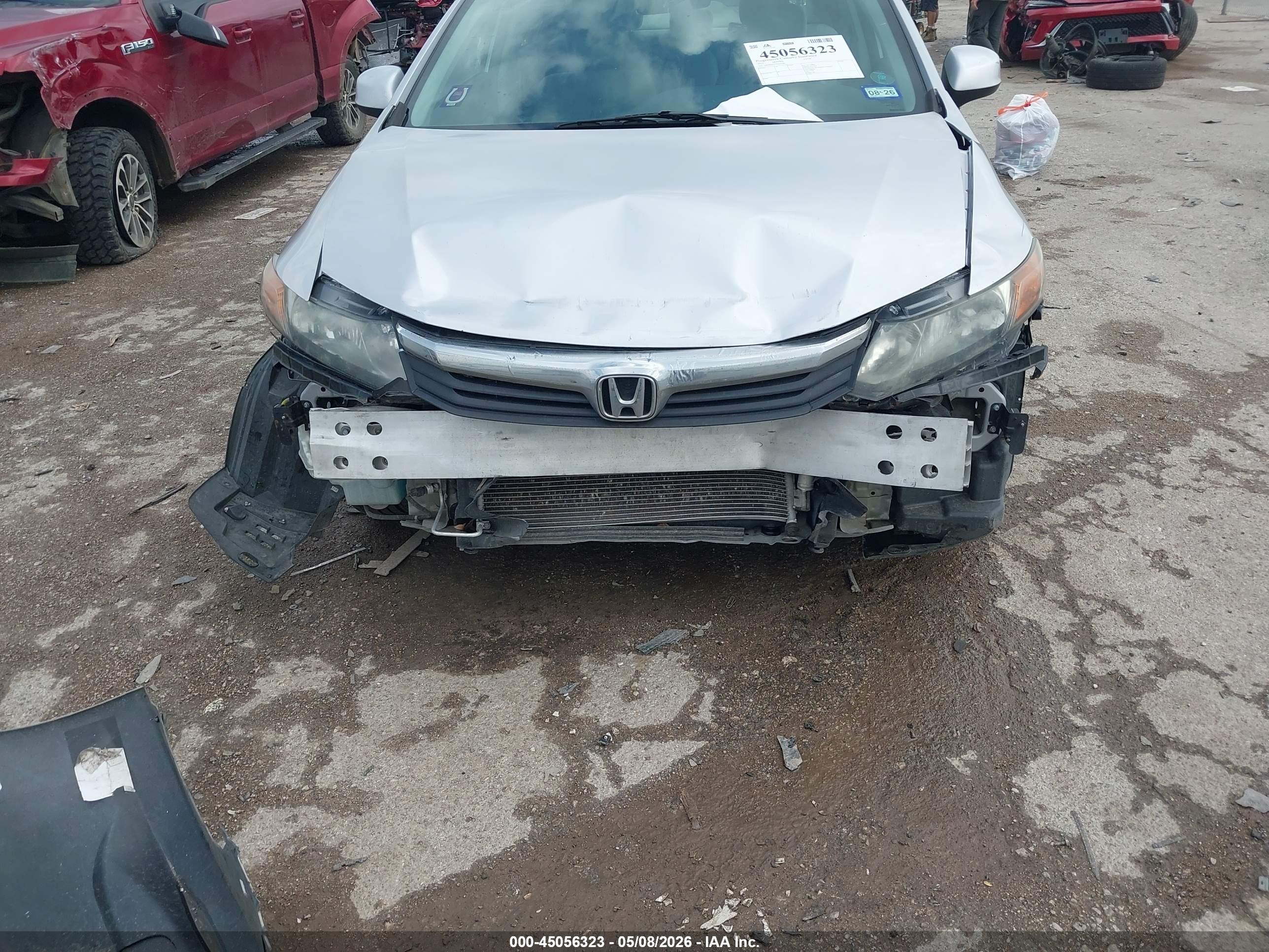 2012 Honda Civic Lx Silver vin: 2HGFB2F52CH563281