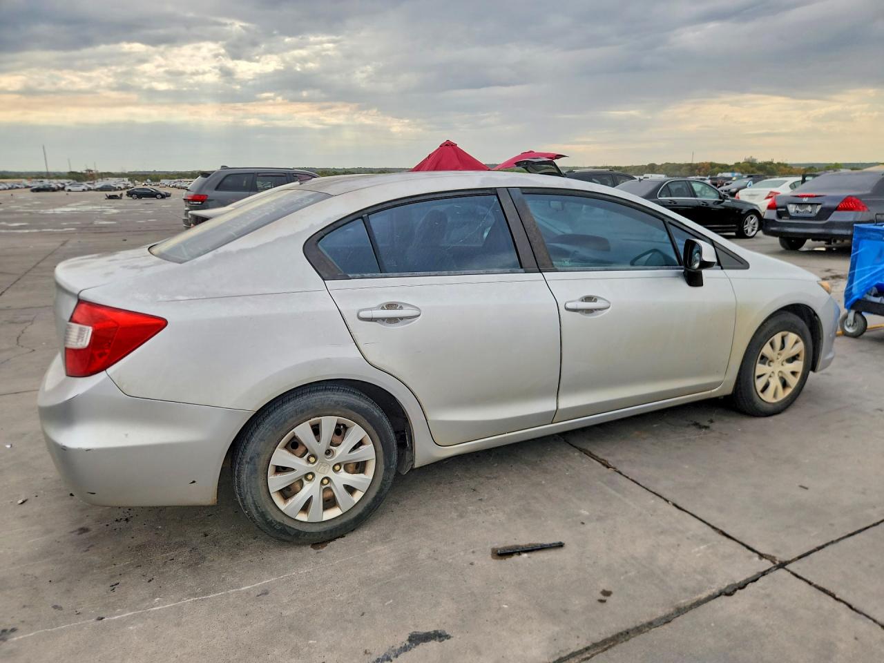 2012 Honda Civic Lx Silver vin: 2HGFB2F52CH564575