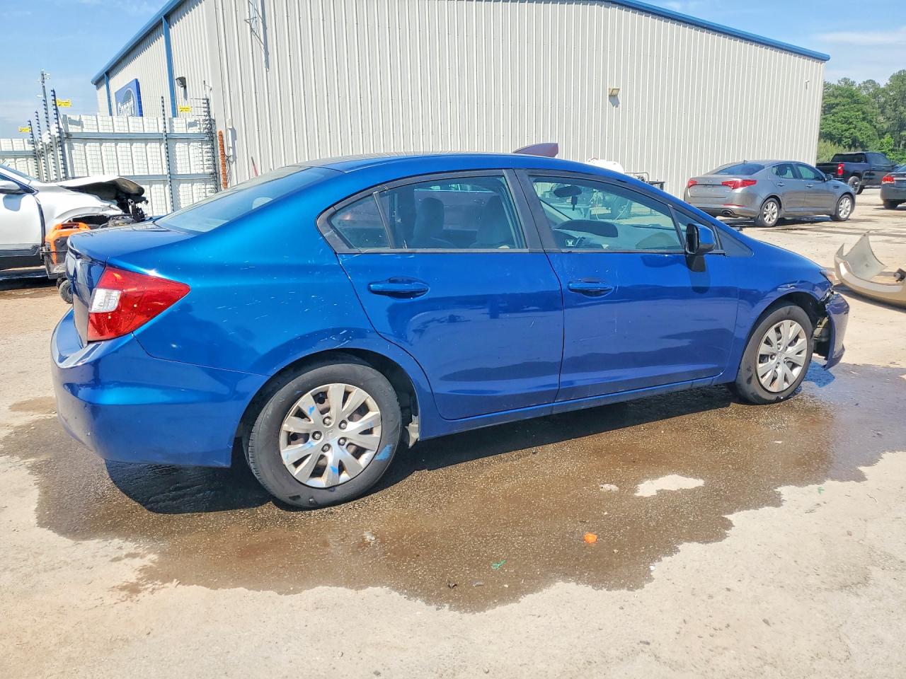2012 Honda Civic Lx Blue vin: 2HGFB2F52CH580355