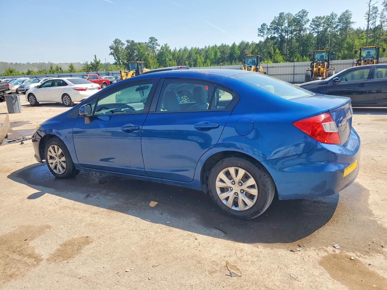2012 Honda Civic Lx Blue vin: 2HGFB2F52CH580355