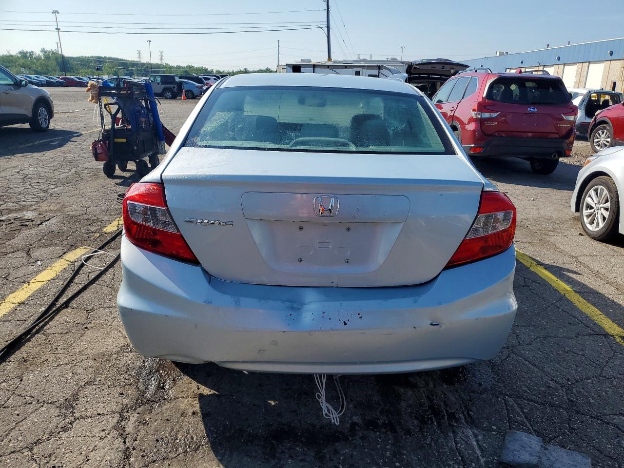 2012 Honda Civic Lx Silver vin: 2HGFB2F52CH597835