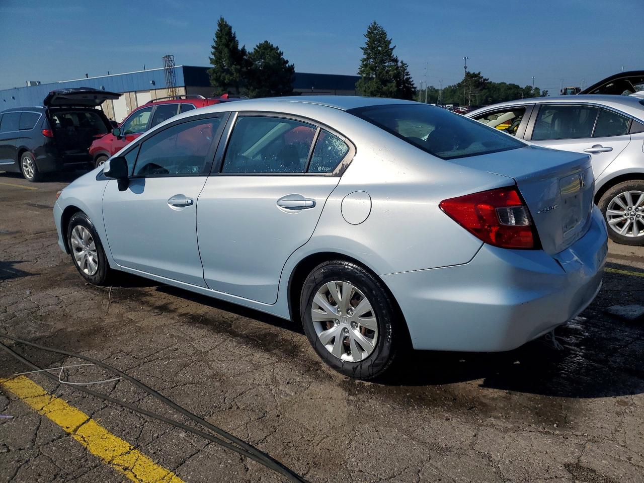 2012 Honda Civic Lx Silver vin: 2HGFB2F52CH597835