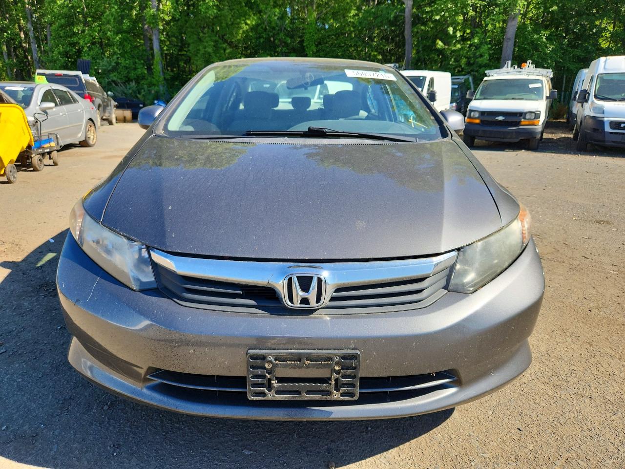 2012 Honda Civic Lx Gray vin: 2HGFB2F52CH602080