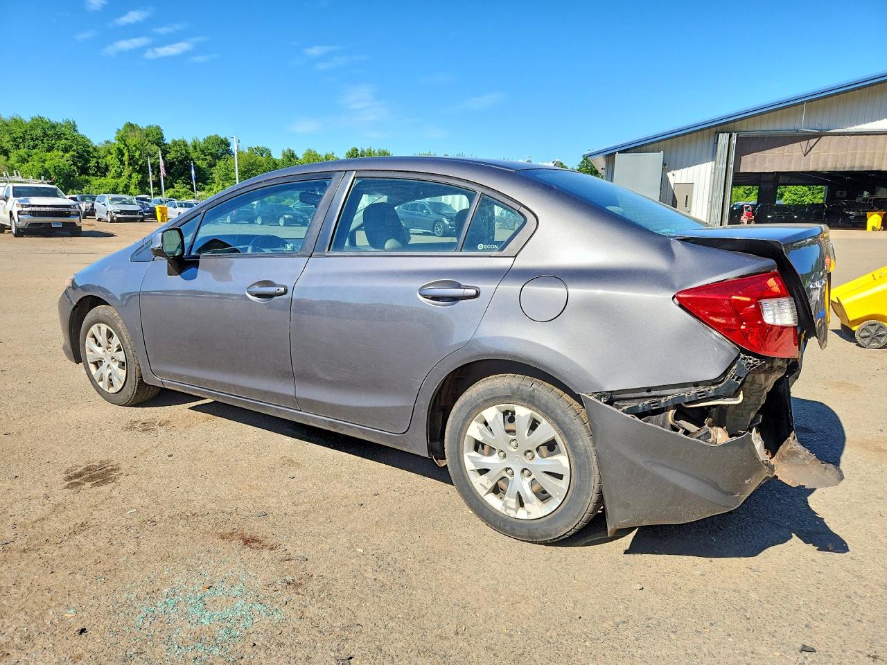2012 Honda Civic Lx Gray vin: 2HGFB2F52CH602080