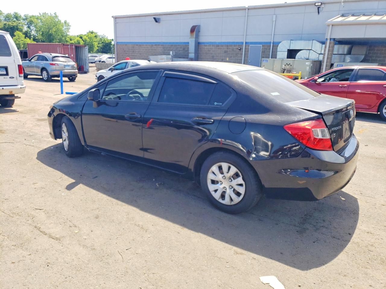 2012 Honda Civic Lx Black vin: 2HGFB2F52CH611071