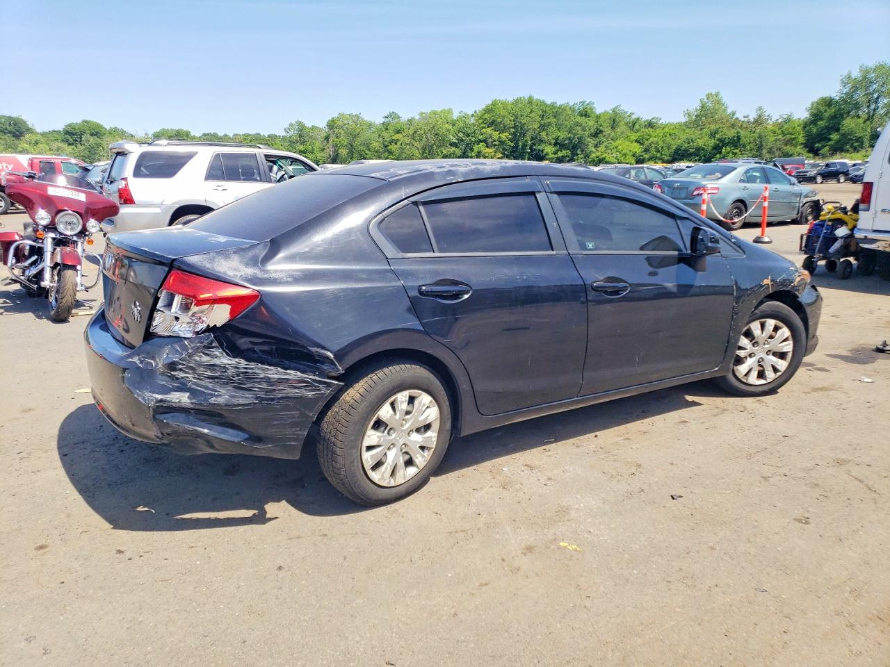 2012 Honda Civic Lx Black vin: 2HGFB2F52CH611071