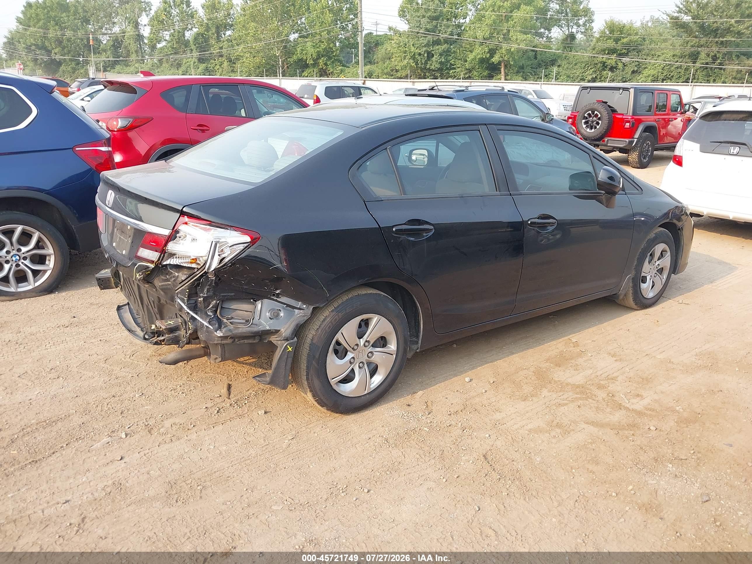 2013 Honda Civic Lx Black vin: 2HGFB2F52DH301780
