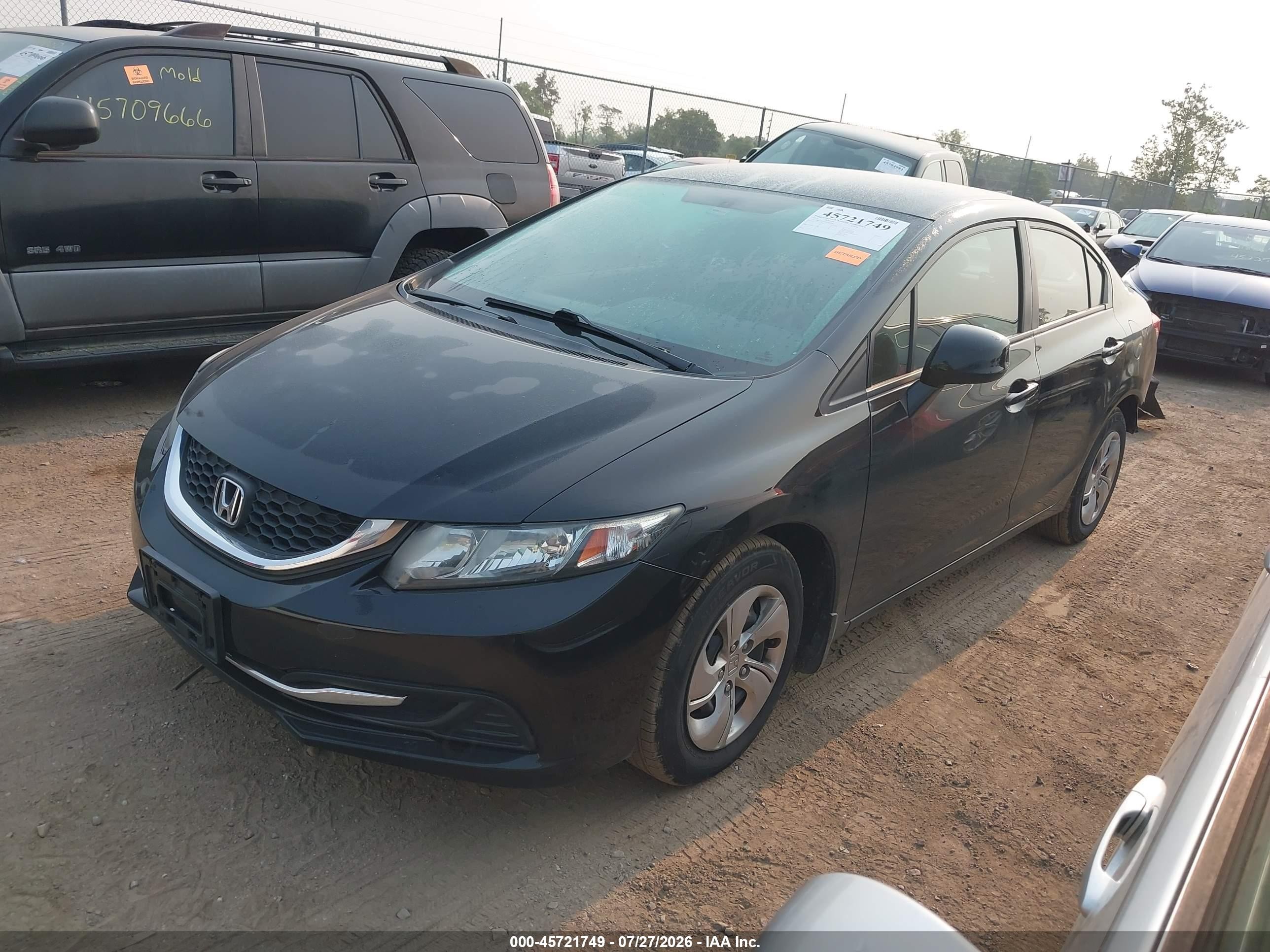 2013 Honda Civic Lx Black vin: 2HGFB2F52DH301780