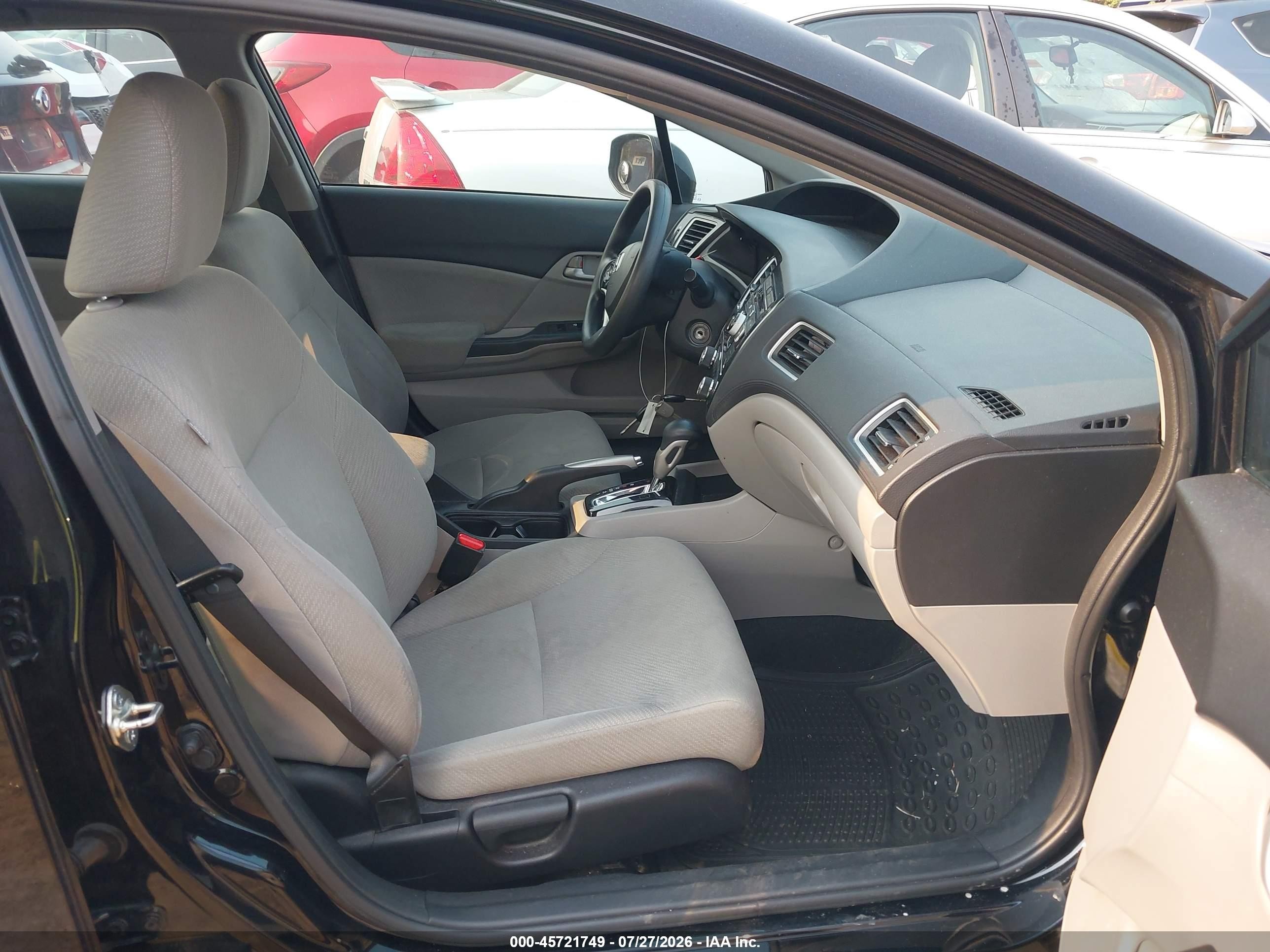 2013 Honda Civic Lx Black vin: 2HGFB2F52DH301780