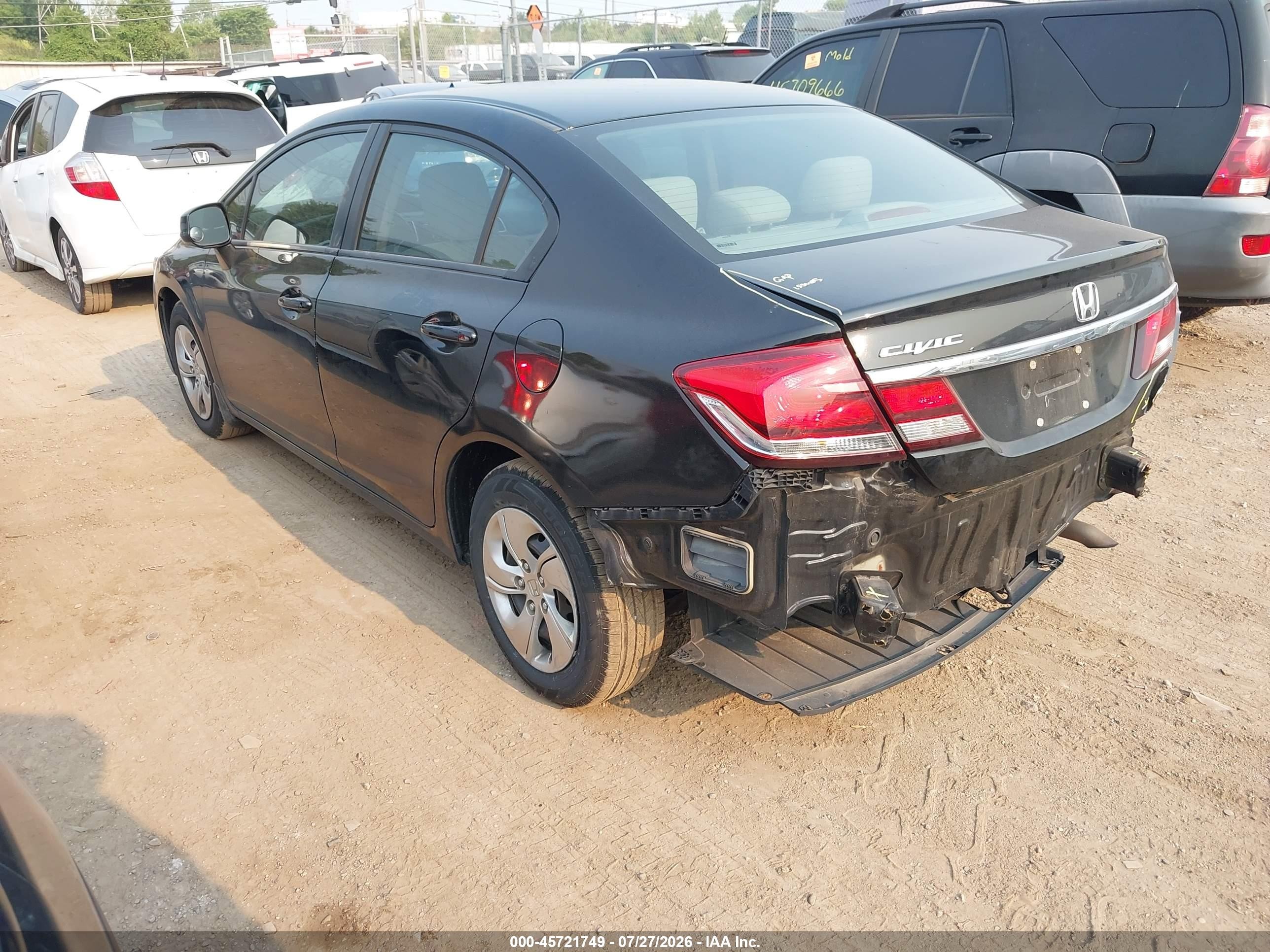2013 Honda Civic Lx Black vin: 2HGFB2F52DH301780