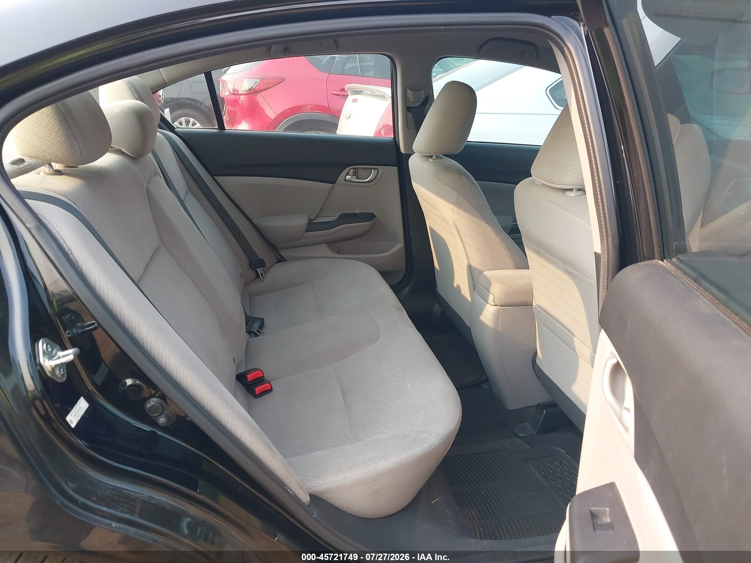 2013 Honda Civic Lx Black vin: 2HGFB2F52DH301780