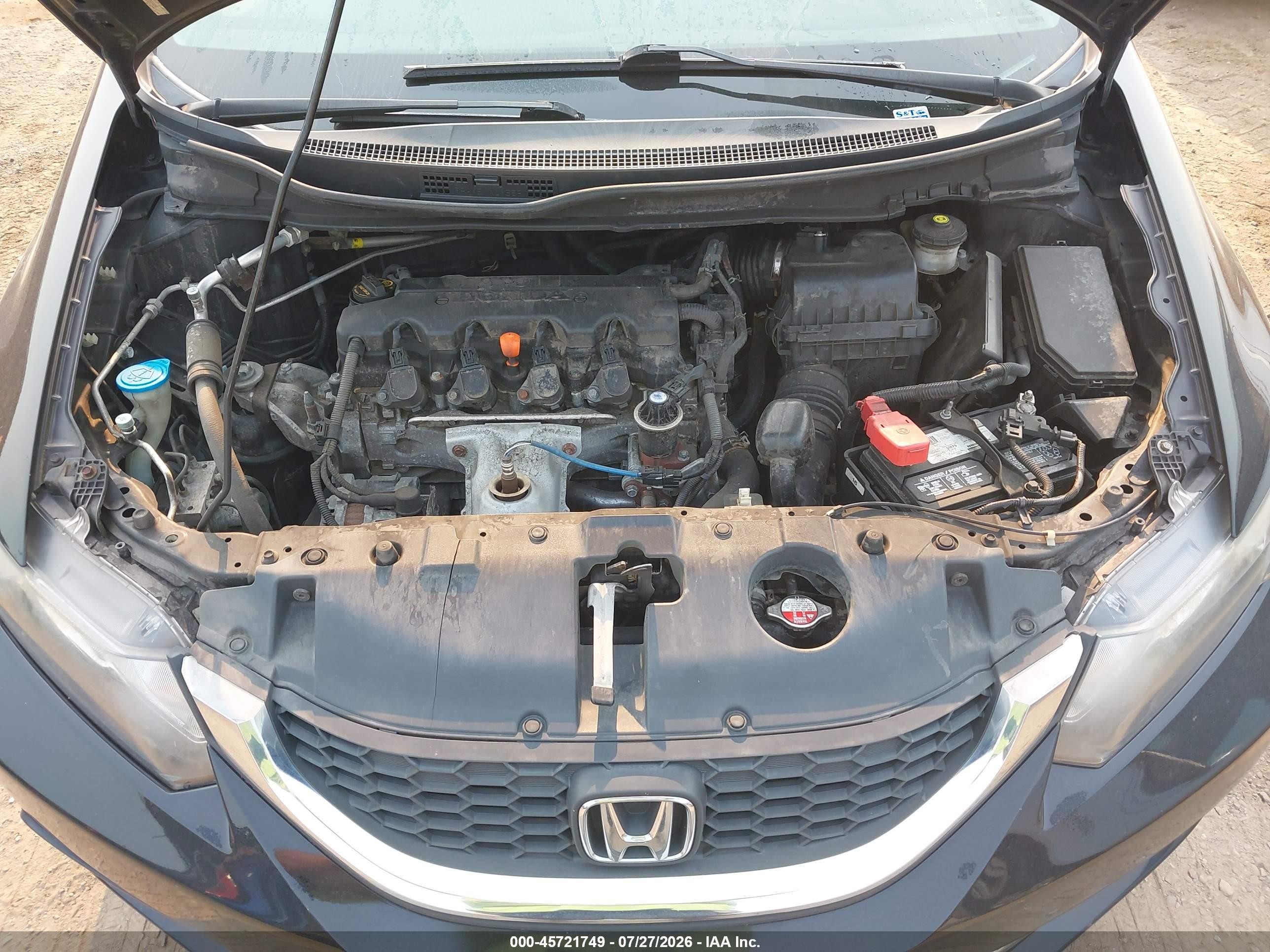 2013 Honda Civic Lx Black vin: 2HGFB2F52DH301780