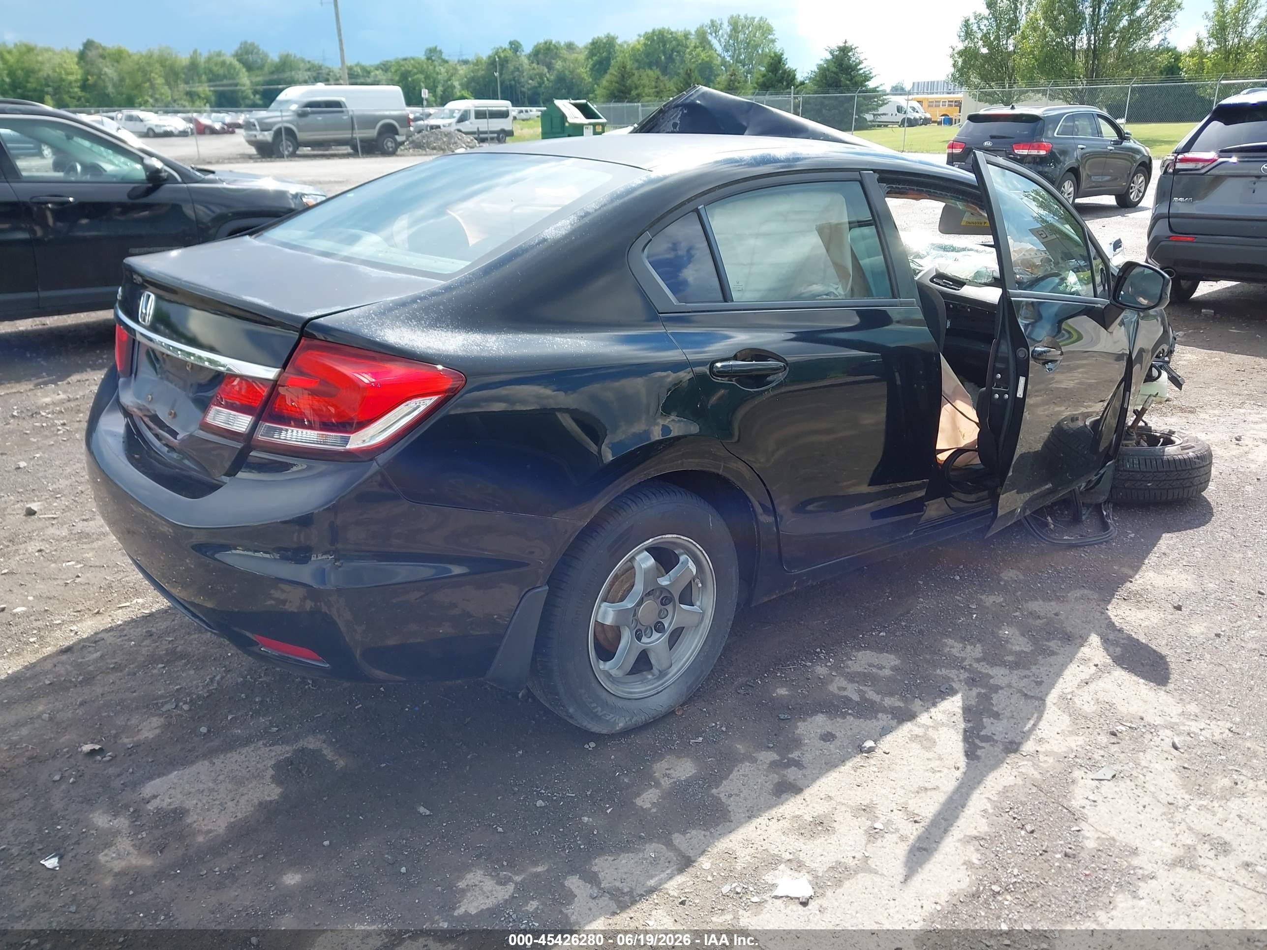 2013 Honda Civic Lx Black vin: 2HGFB2F52DH501333
