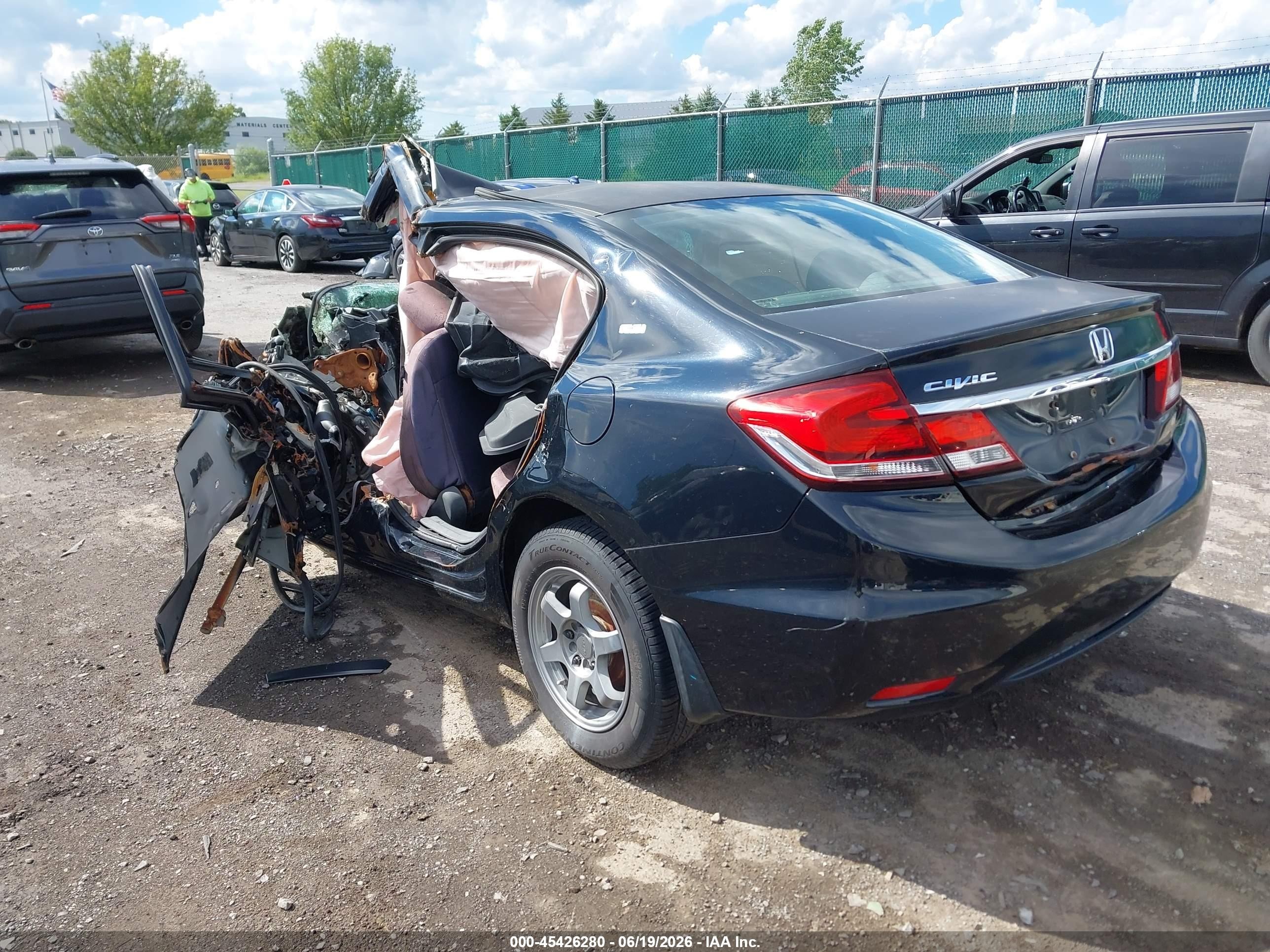 2013 Honda Civic Lx Black vin: 2HGFB2F52DH501333